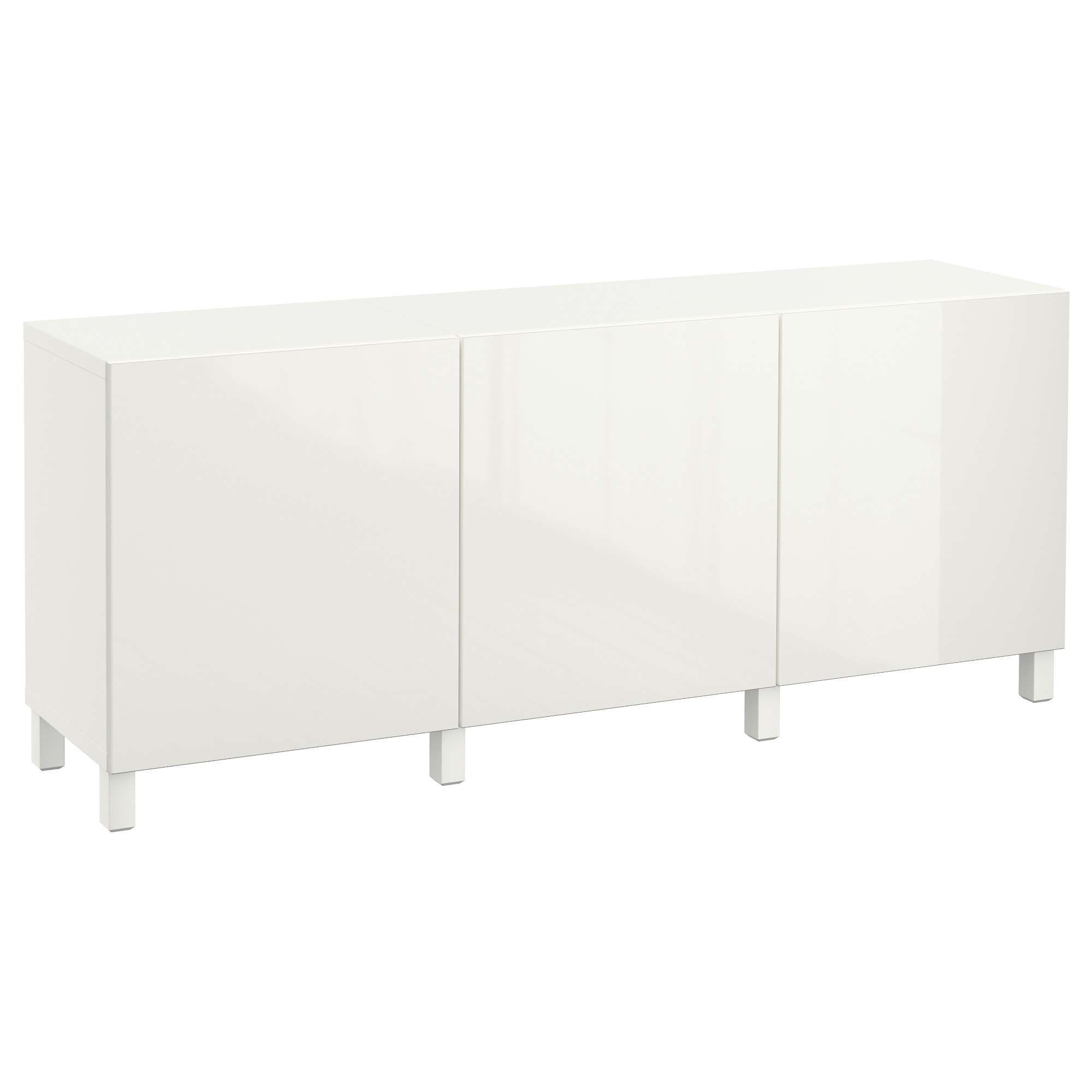 Bestå Storage Combination With Doors – White/selsviken High Gloss For Ikea Besta Sideboards (View 18 of 20)