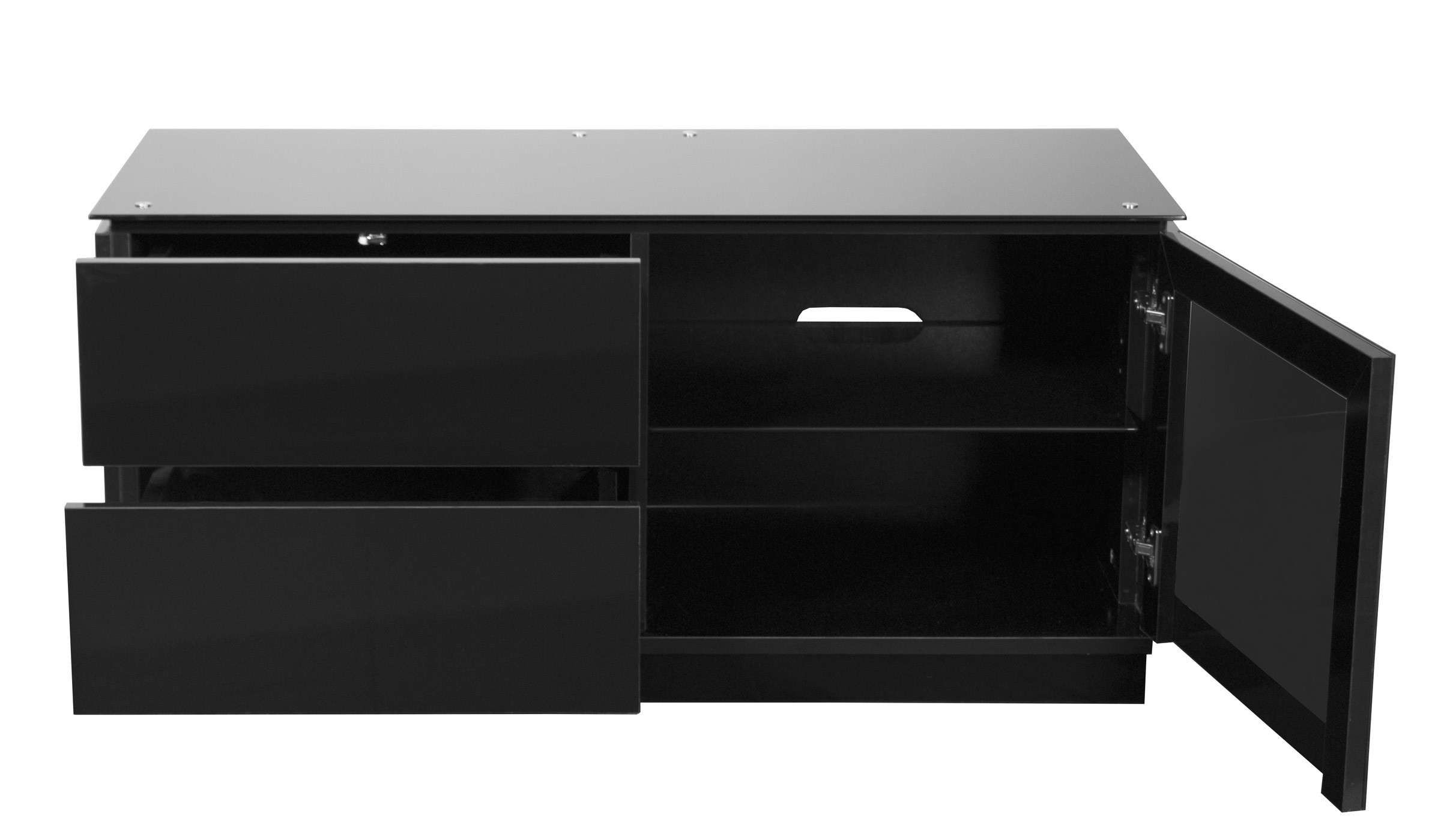 Black Gloss Tv Cabinet Up To 50" Tv | Casino Mmt C1100 Within Tv Cabinets With Drawers (View 10 of 20)