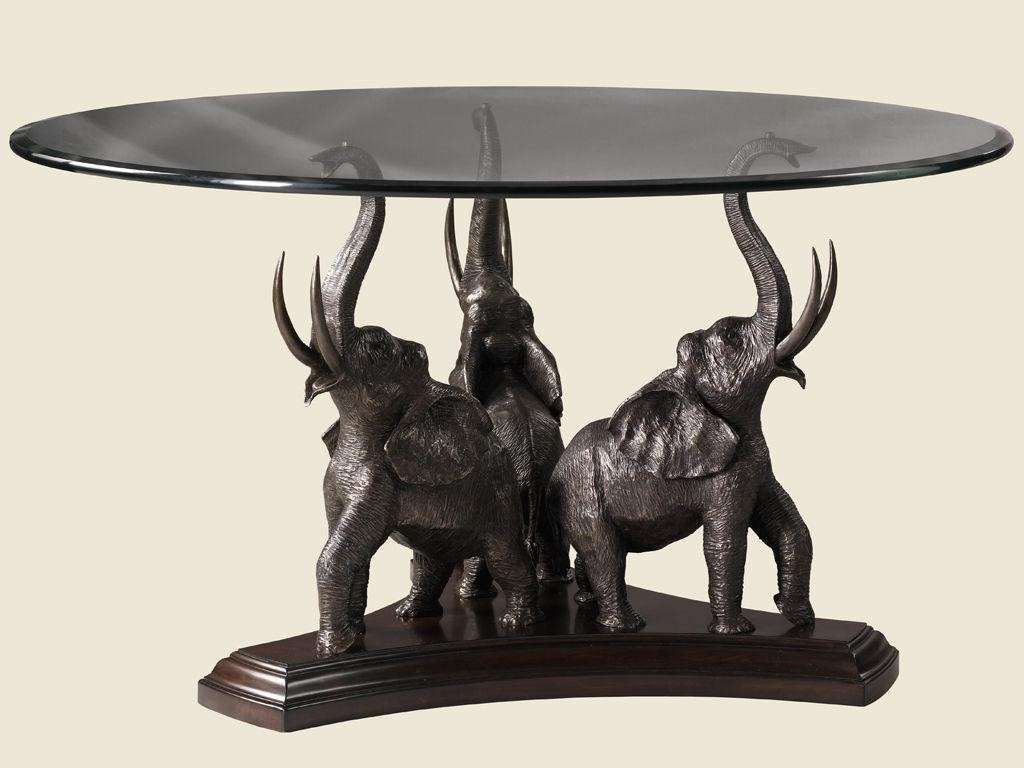 Black Unique Glass Top Elephant Coffee Table Designs To Complete Regarding Favorite Elephant Coffee Tables With Glass Top (View 3 of 20)