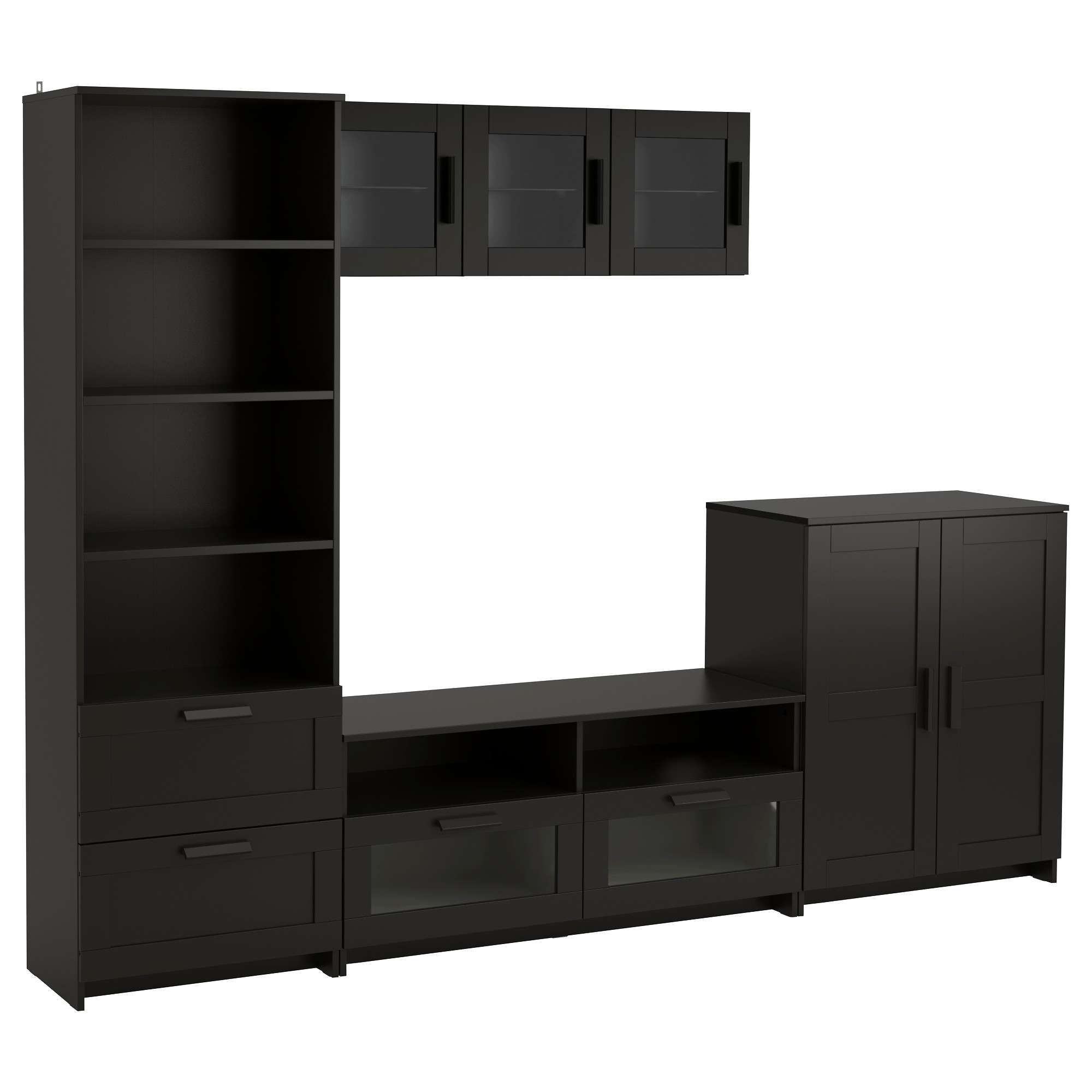 Brimnes Tv Storage Combination Black 260x41x190 Cm – Ikea In Tv Cabinets And Bookcase (View 11 of 20)