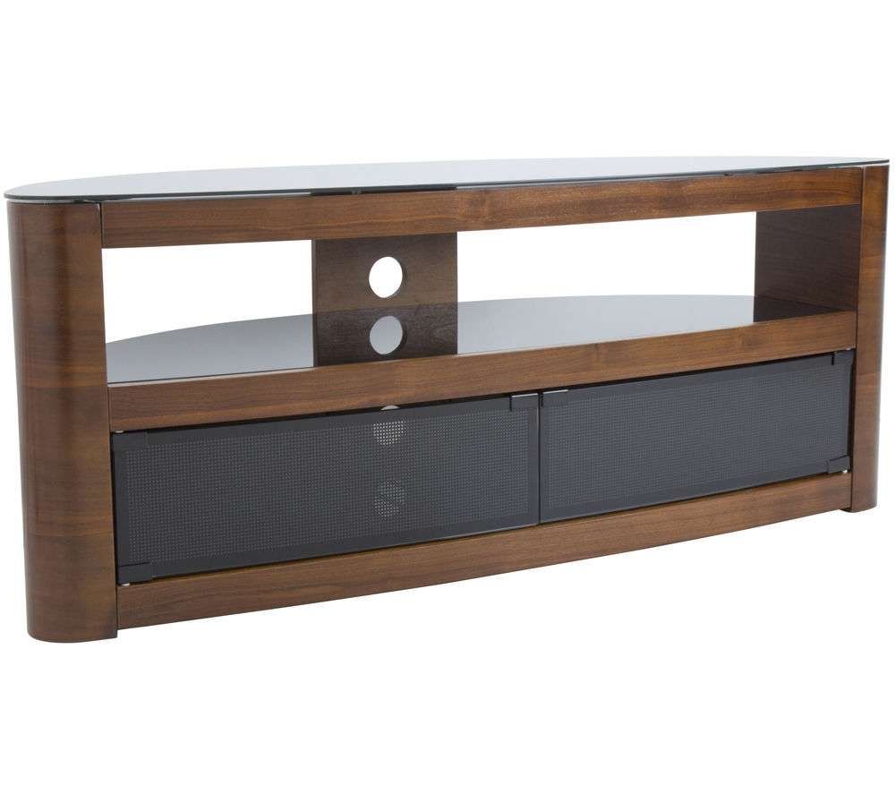 Buy Avf Burghley Tv Stand | Free Delivery | Currys Within Walnut Tv Cabinets With Doors (View 5 of 20)