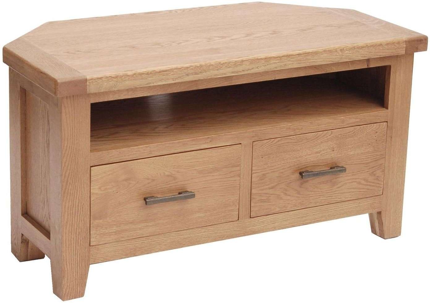 Buy Furniture Link Hampshire Oak Tv Unit – Corner Online – Cfs Uk With Regard To Tv Cabinets Corner Units (View 12 of 20)