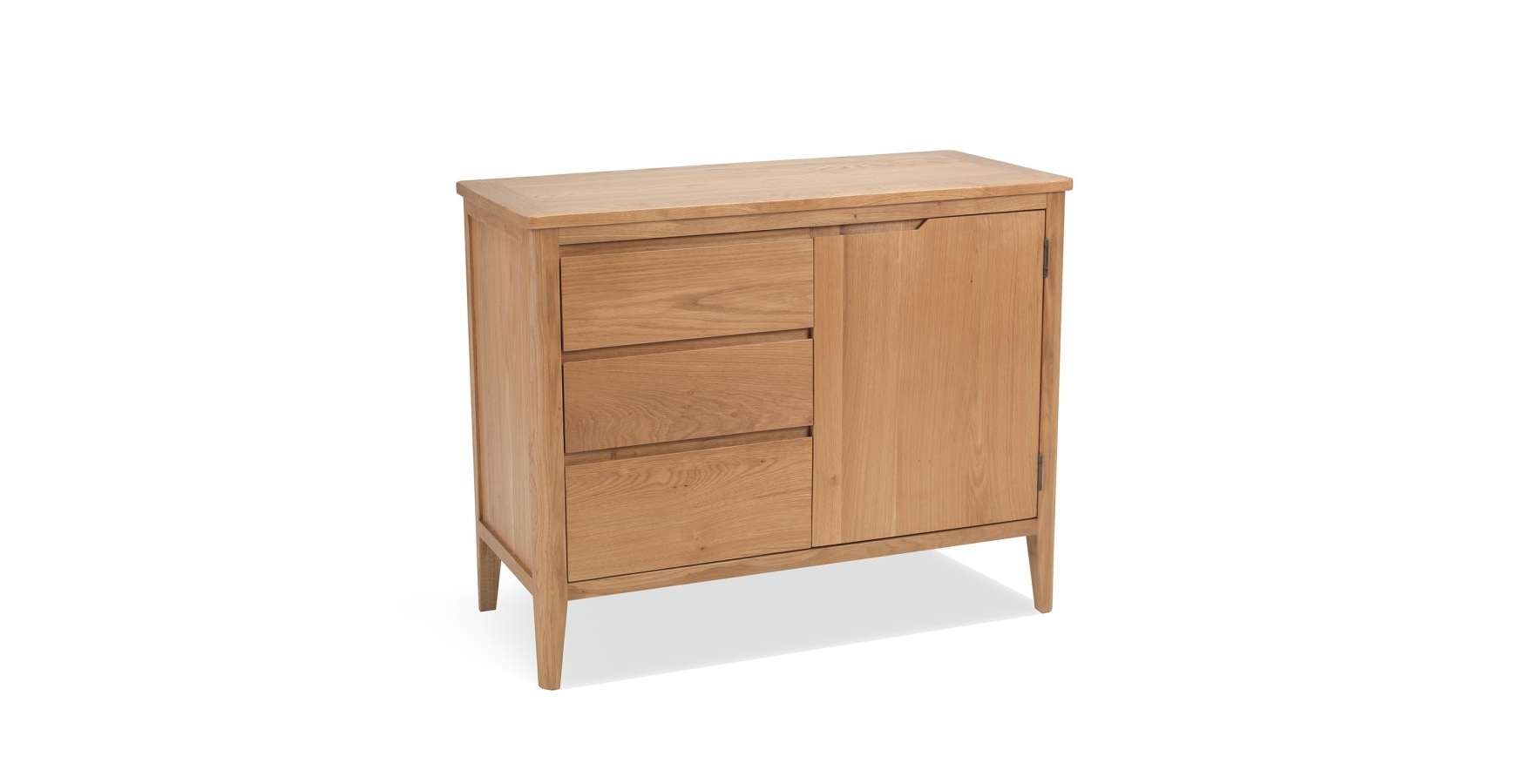Cadley Oak Small Sideboard With Drawers – Lifestyle Furniture Uk Inside Small Sideboards (View 1 of 20)