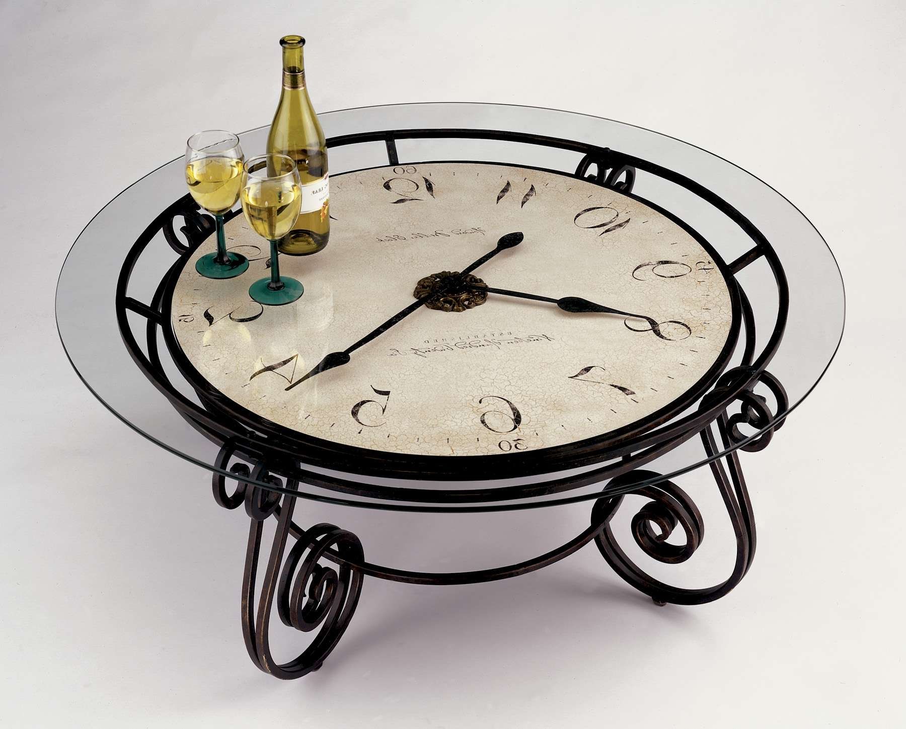 Coffee Table : Coffee Table Alluring Displaying Gallery Of Clock Within Recent Clock Coffee Tables Round Shaped (Gallery 19 of 20)