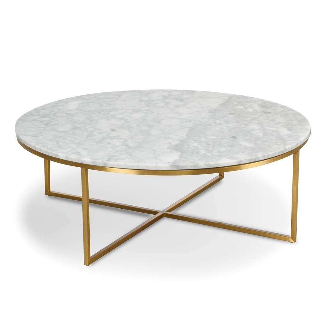 Coffee Table : Coffee Table Surprising Round Marble Designs Metal Pertaining To Well Liked Gold Round Coffee Table (Gallery 19 of 20)