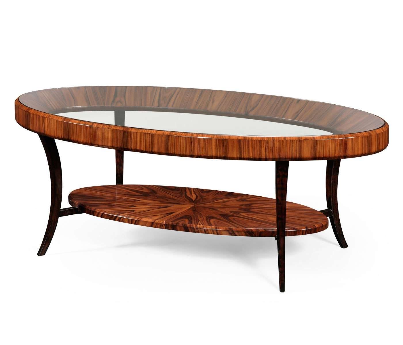 Coffee Table Oval Metal Coffee Table Oval Glass And Metal Coffee Throughout Trendy Dark Wood Coffee Tables With Glass Top (View 11 of 23)