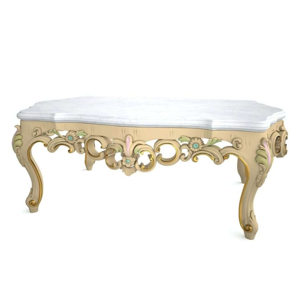 Coffee Table : Wall Creamstripped Tables Furniture Fancy Elegant With Regard To Current Baroque Coffee Tables (View 1 of 20)