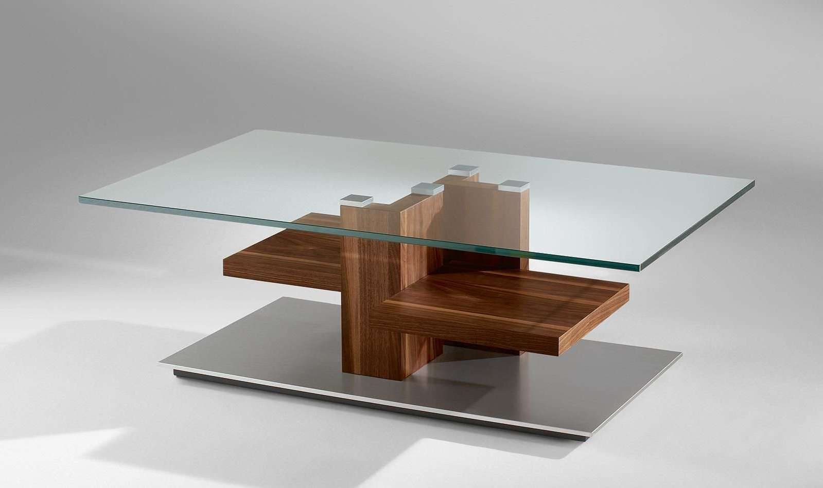 Coffee Table Wood Glass – Unique Shaped Table Base, Solid Hardwood Within Most Recent Reclaimed Wood And Glass Coffee Tables (View 11 of 20)