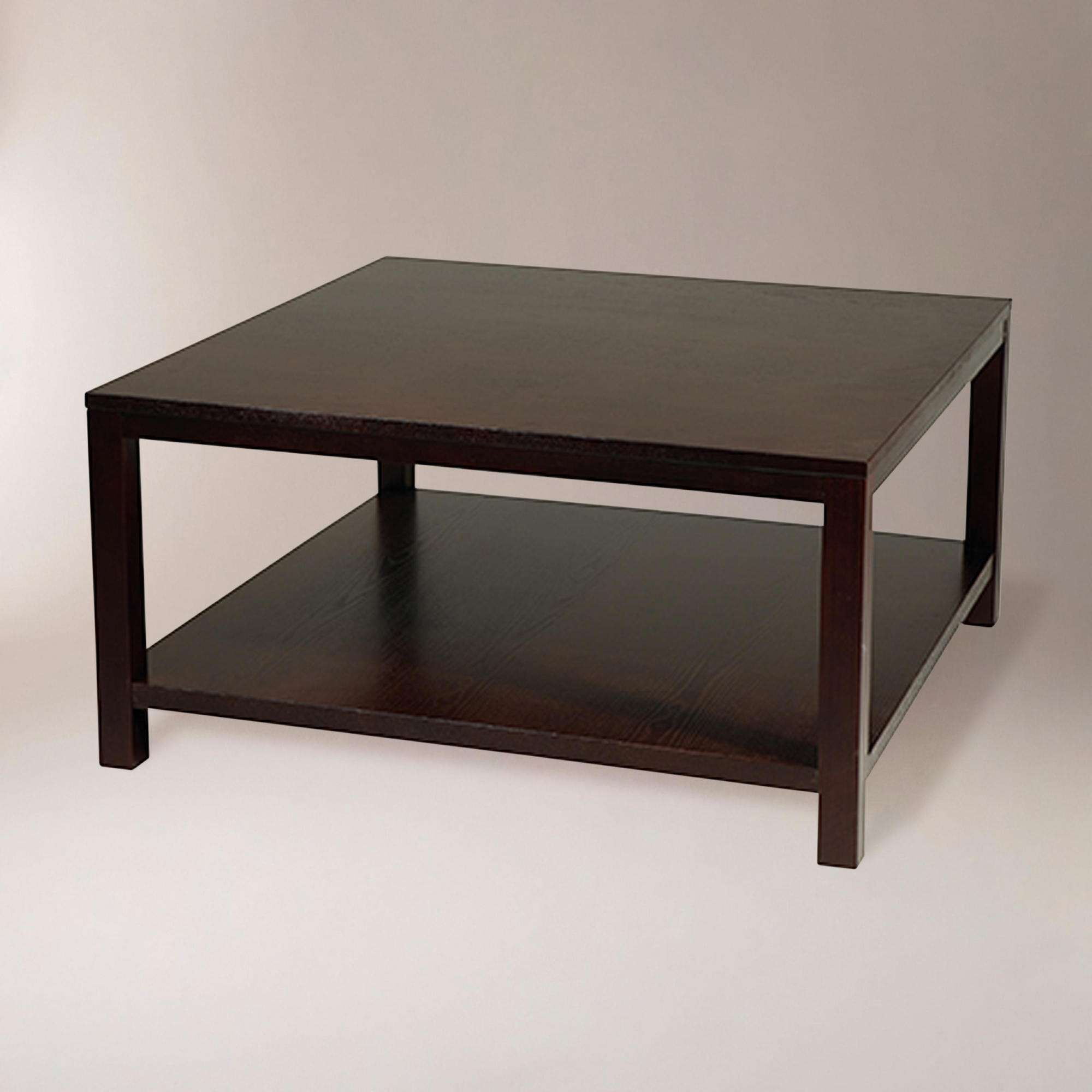 Coffee Tables : Brown Wood Modern Square Coffee Table Ideas White In Most Recent Square Black Coffee Tables (View 5 of 20)