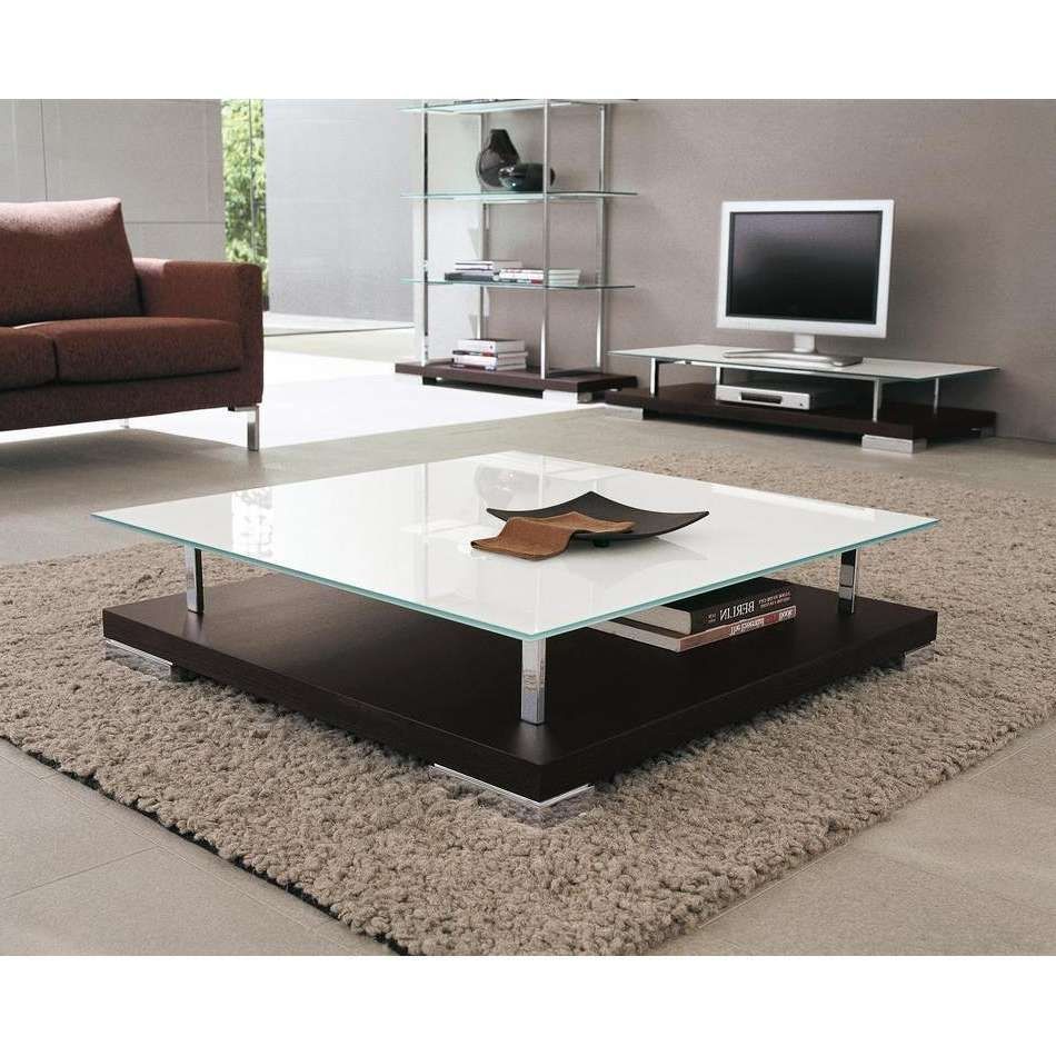 Coffee Tables : Glass Top Coffee Table Large Sets Marble White With Regard To 2017 Low Square Coffee Tables (View 11 of 20)