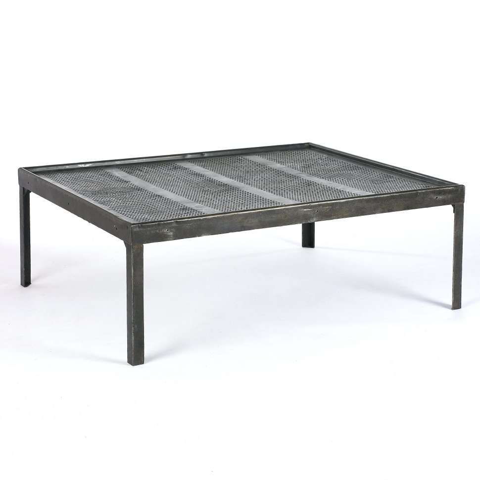Coffee Tables : Industrial Coffee Table Set West Elm Metal Square Pertaining To Recent Metal Square Coffee Tables (View 18 of 20)
