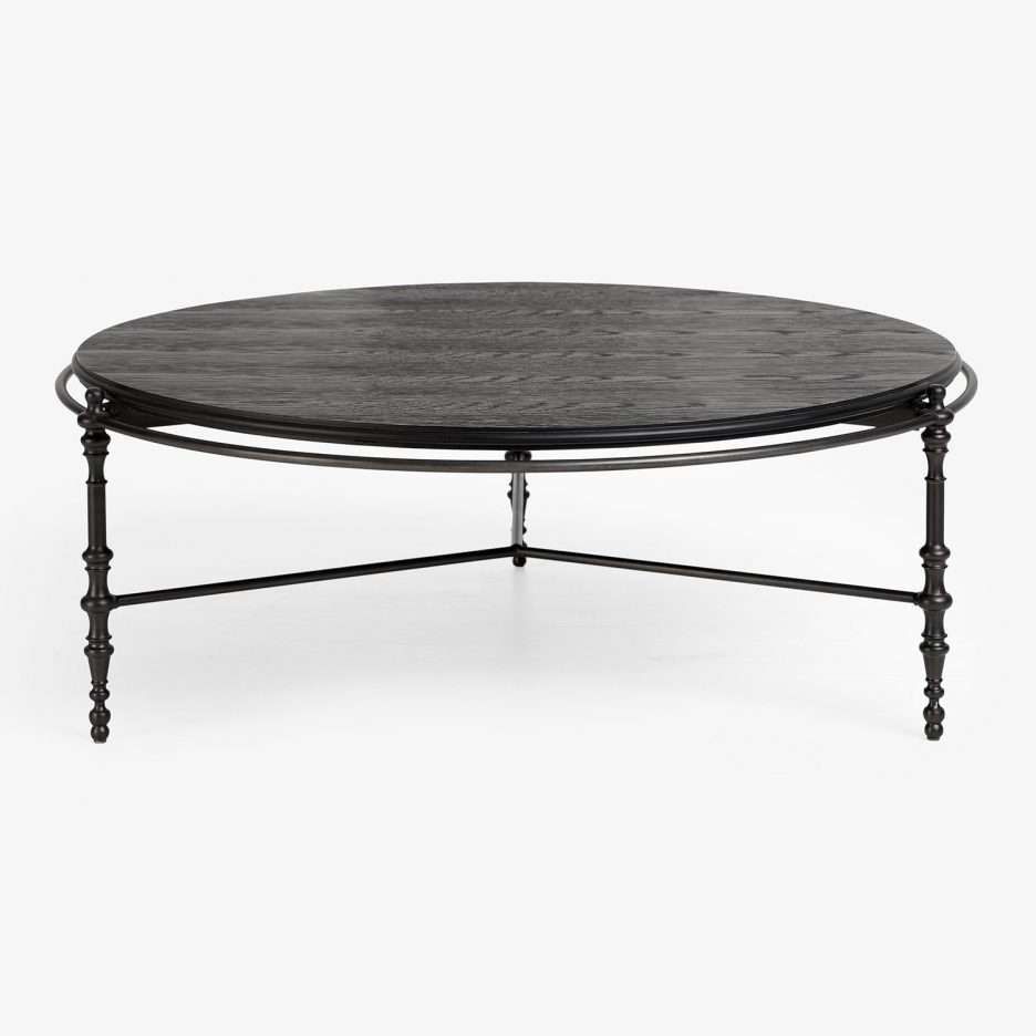 Coffee Tables : Round Iron Coffee Table Metal All Glass White Intended For Best And Newest Glass And Black Metal Coffee Table (View 16 of 20)