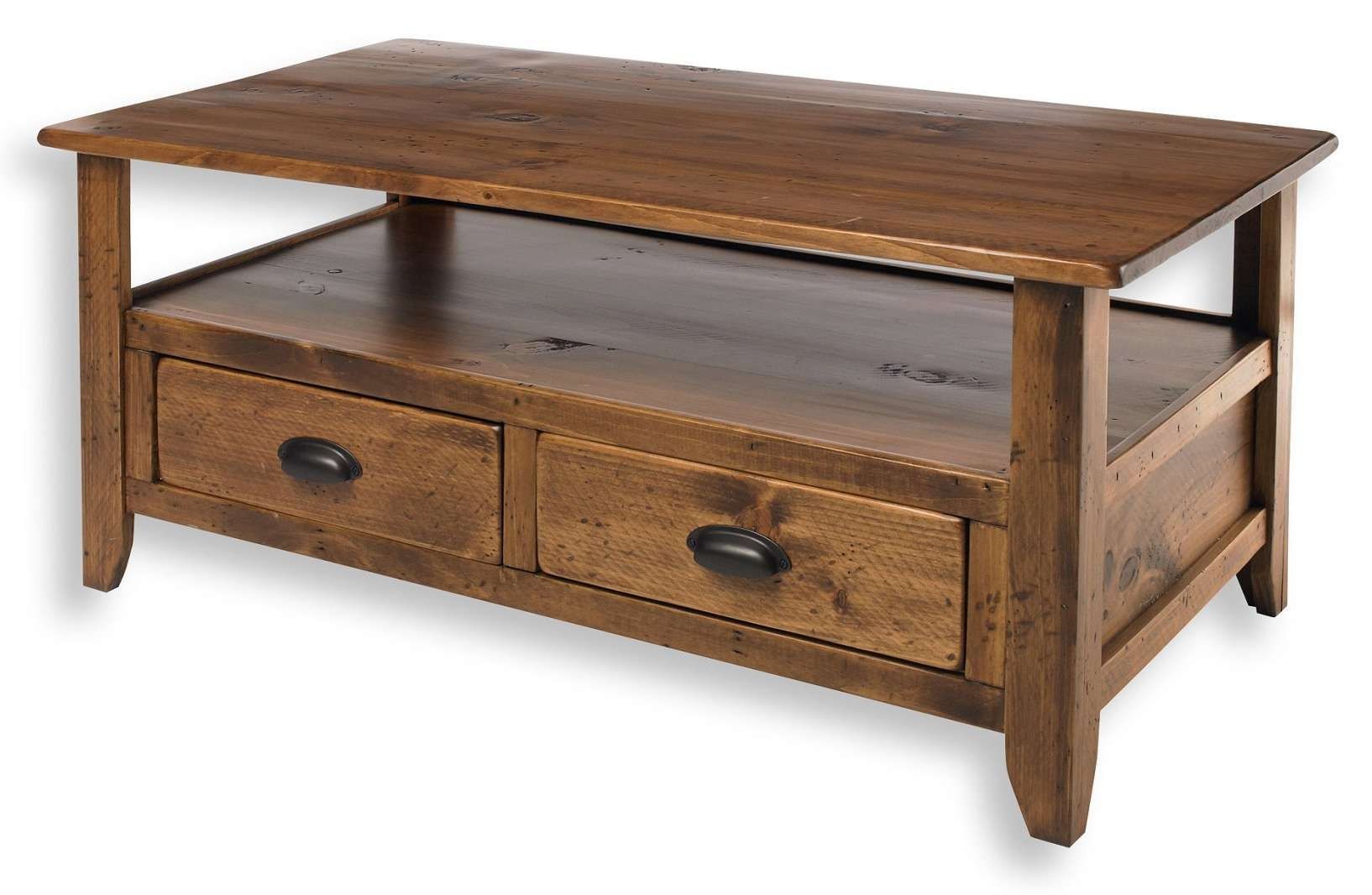 Coffee Tables : Rustic Coffee Table With Storage Tables And End Throughout Current Rustic Coffee Table Drawers (View 2 of 20)