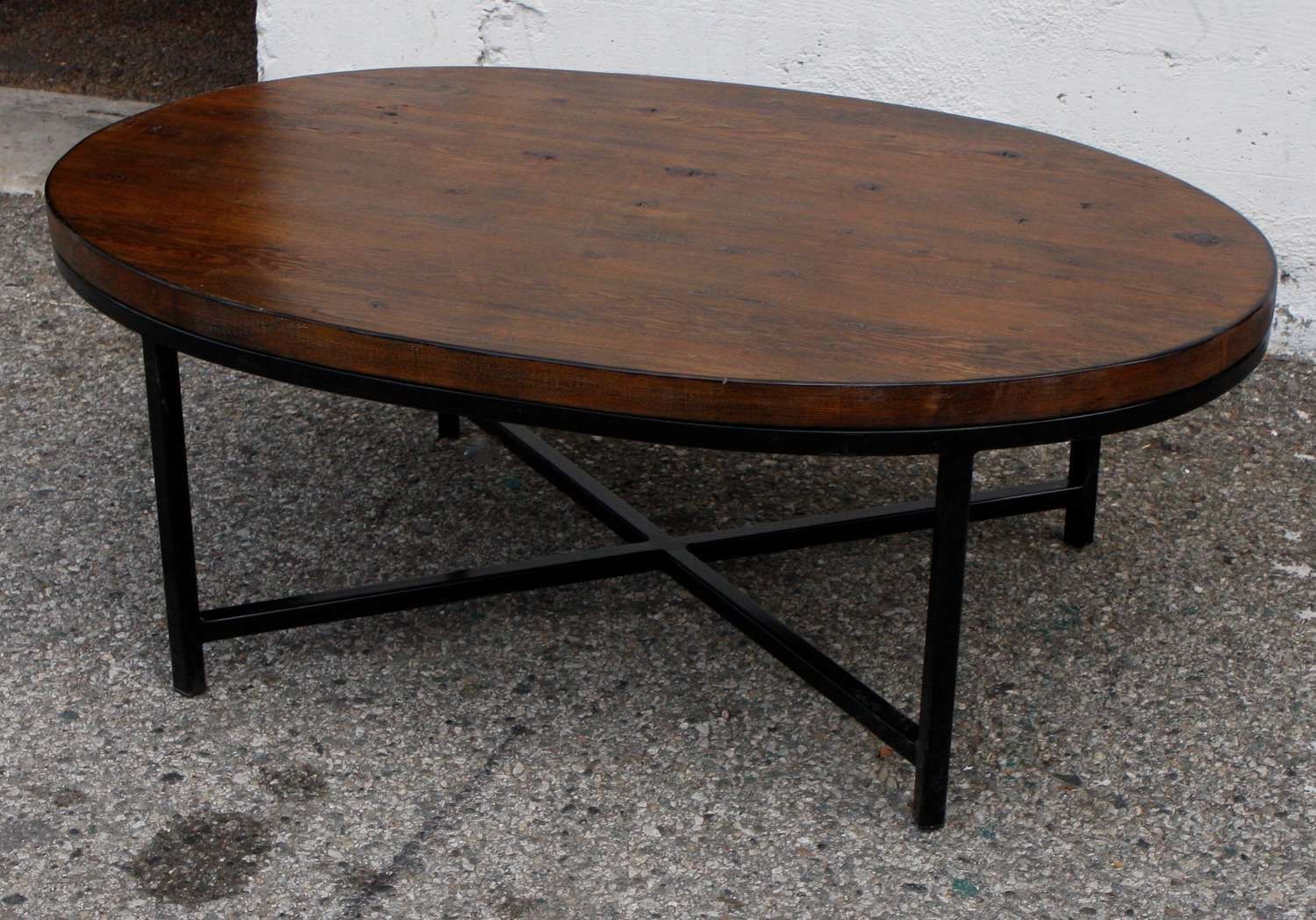 Coffee Tables : Wood Metal Coffee Table Top Glass Round Distressed In Widely Used Dark Coffee Tables (View 12 of 20)
