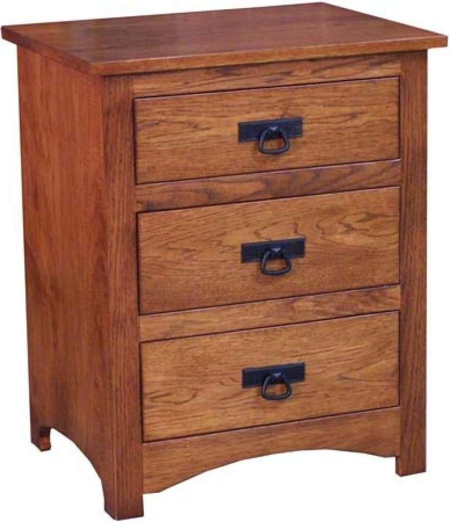Console Tables : Shaker Three Drawer Nightstand For Mission Style Pertaining To Mission Style Sideboards (Gallery 19 of 20)