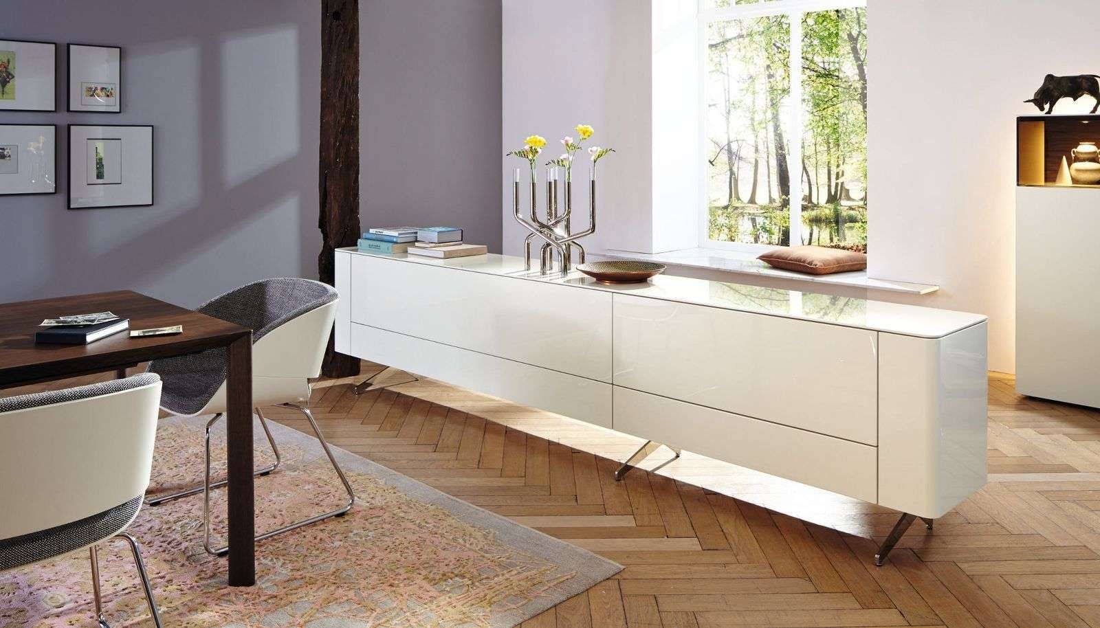Contemporary Sideboard / Lacquered Wood / White – Gentis – Hülsta Inside Hulsta Sideboards (View 1 of 20)