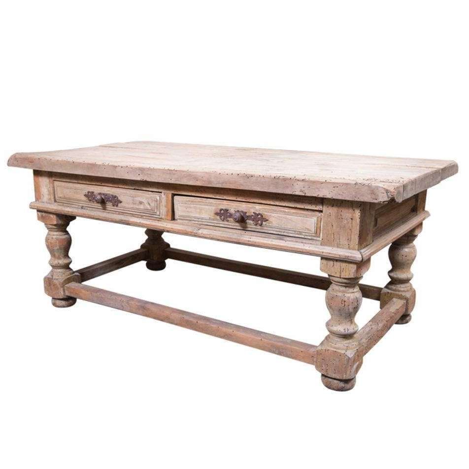 Country French Bleached Wood Coffee Table At 1stdibs Throughout Most Up To Date Country Coffee Tables (Gallery 20 of 20)
