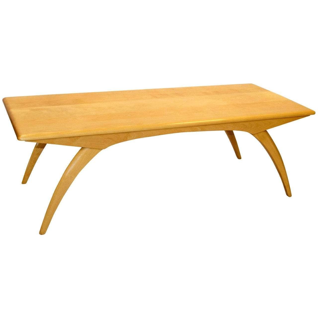 Current Birch Coffee Tables Throughout Mid Century Birch Coffee Table Model M795g, Heywood Wakefield At (View 2 of 20)