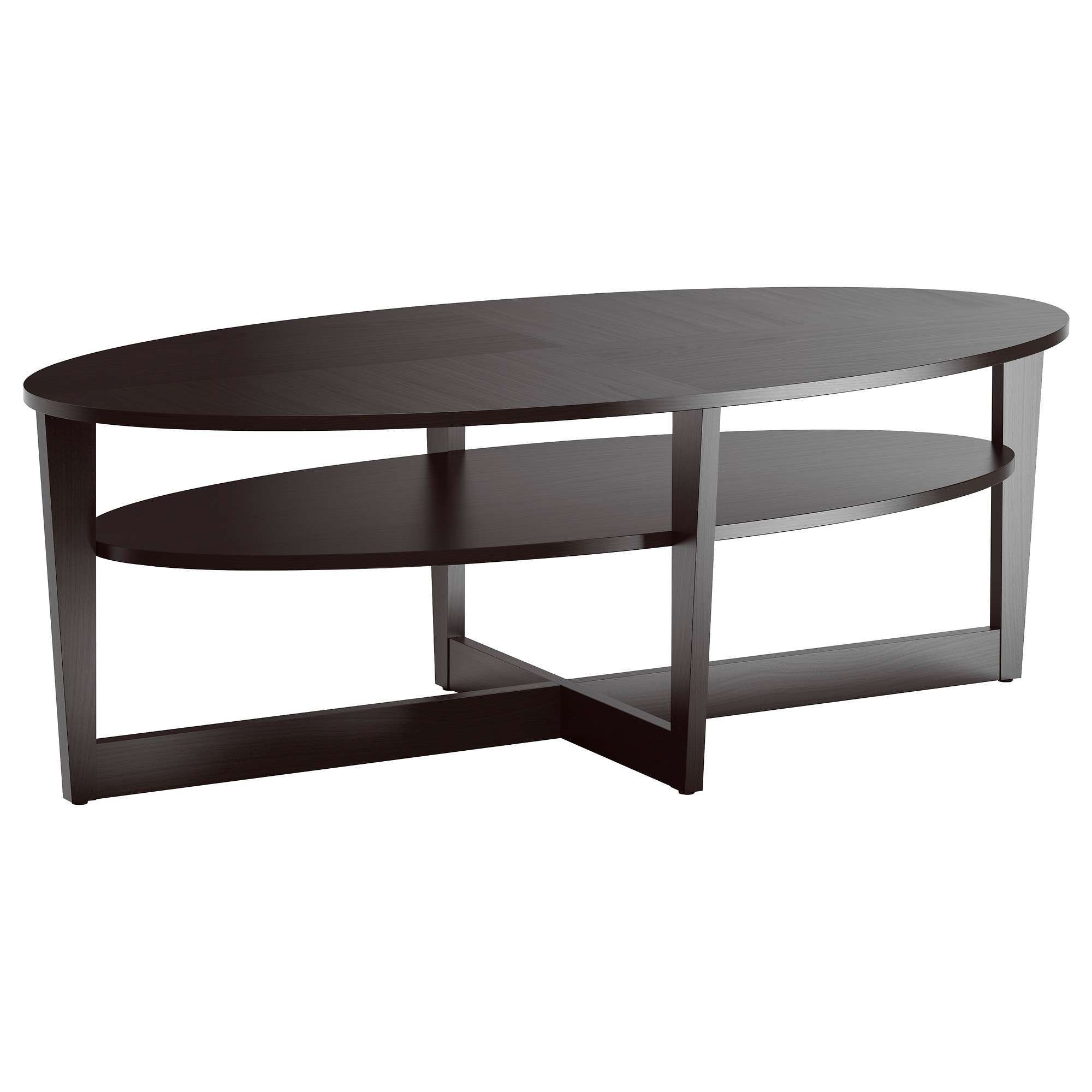 Current Black Oval Coffee Table In Vejmon Coffee Table – Brown – Ikea (View 3 of 20)