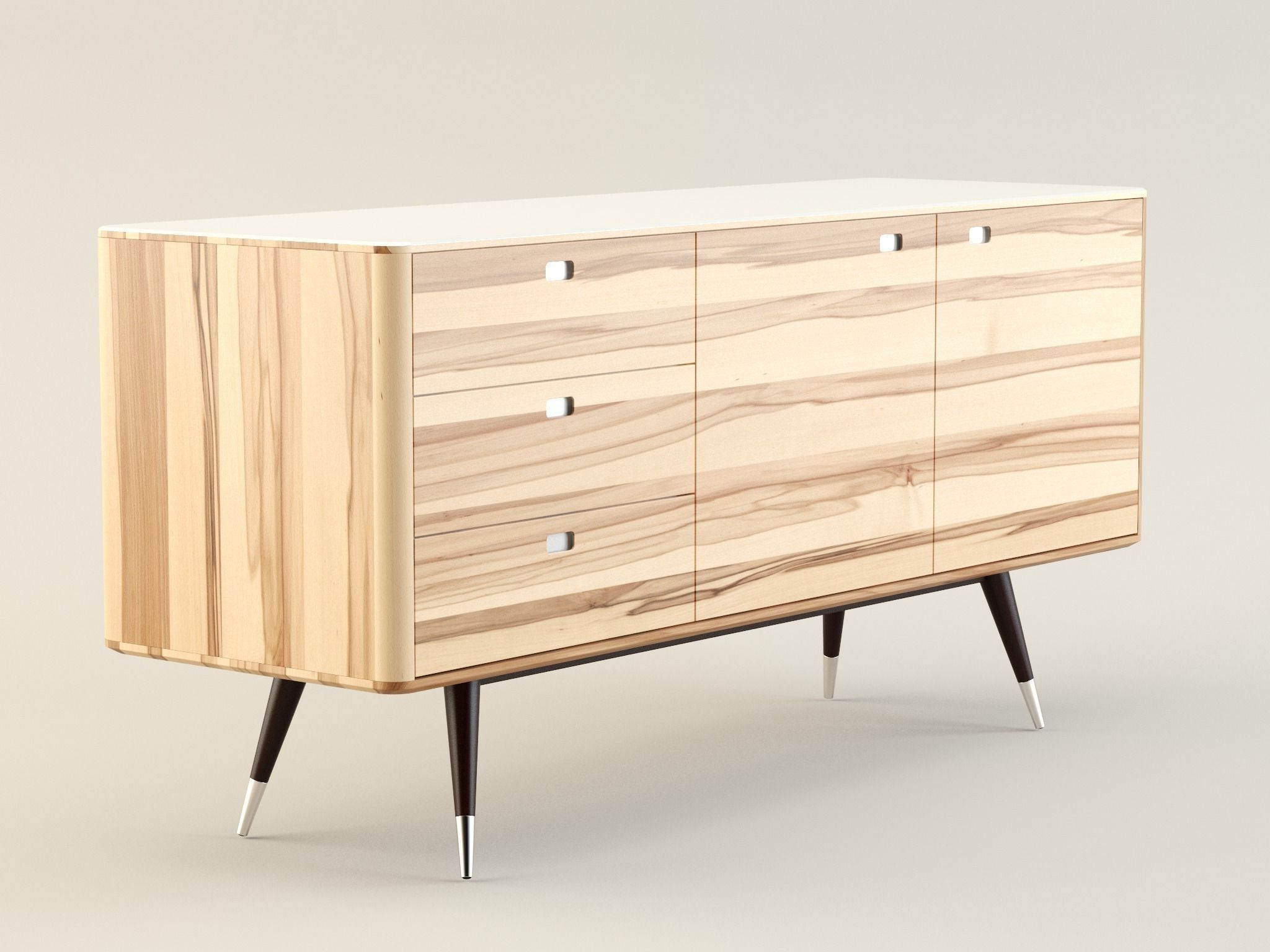 Danish Retro Sideboard 3d | Cgtrader With Regard To Danish Retro Sideboards (View 1 of 20)
