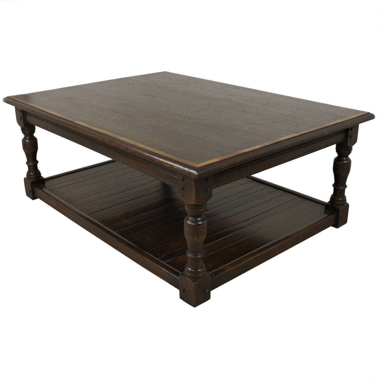 Dark Oak English Potboard Coffee Table For Sale At 1stdibs Intended For Current Dark Oak Coffee Tables (View 1 of 20)