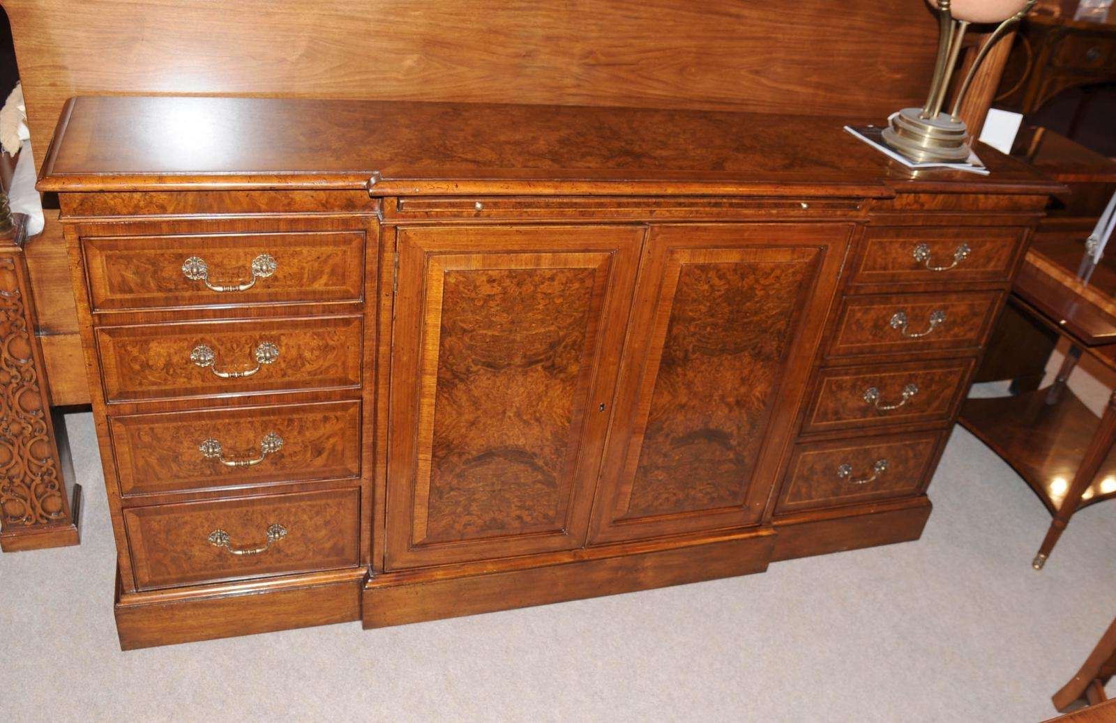 Edwardian Walnut Sideboard Buffet Server Dining Furniture | Ebay In Dining Room Servers And Sideboards (View 12 of 20)