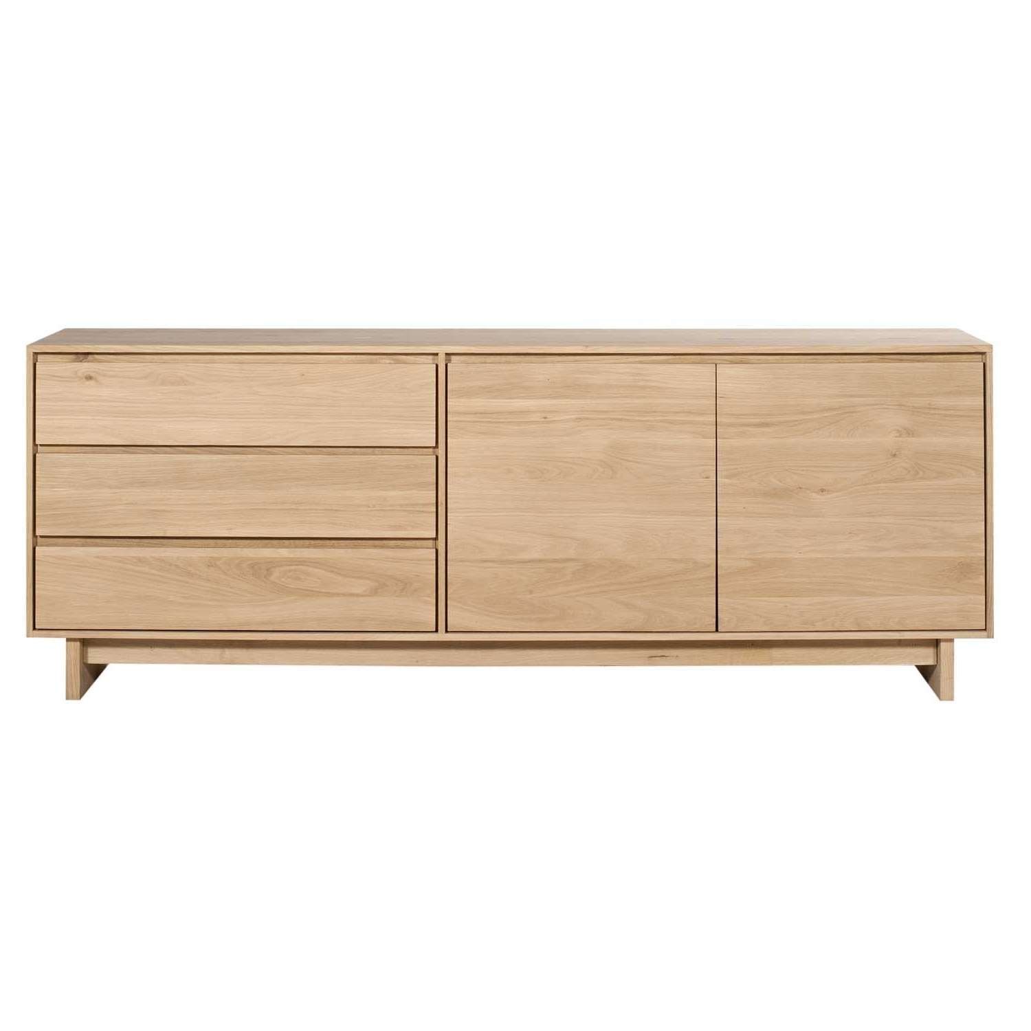 Ethnicraft Oak Wave Sideboard With Small Low Sideboards (View 10 of 20)