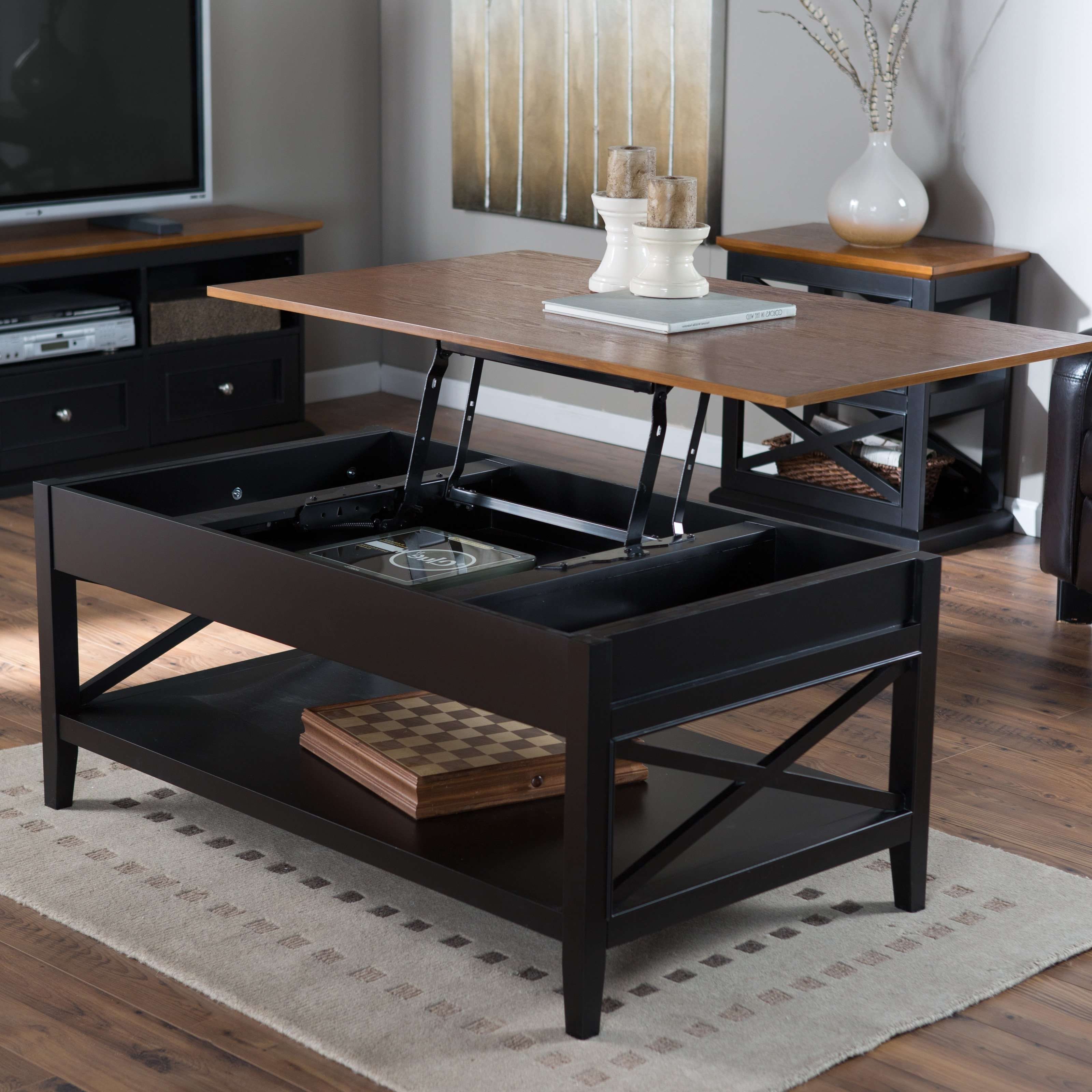 Famous Lift Coffee Tables Within Belham Living Hampton Storage And Lift Top Coffee Table (Gallery 19 of 20)
