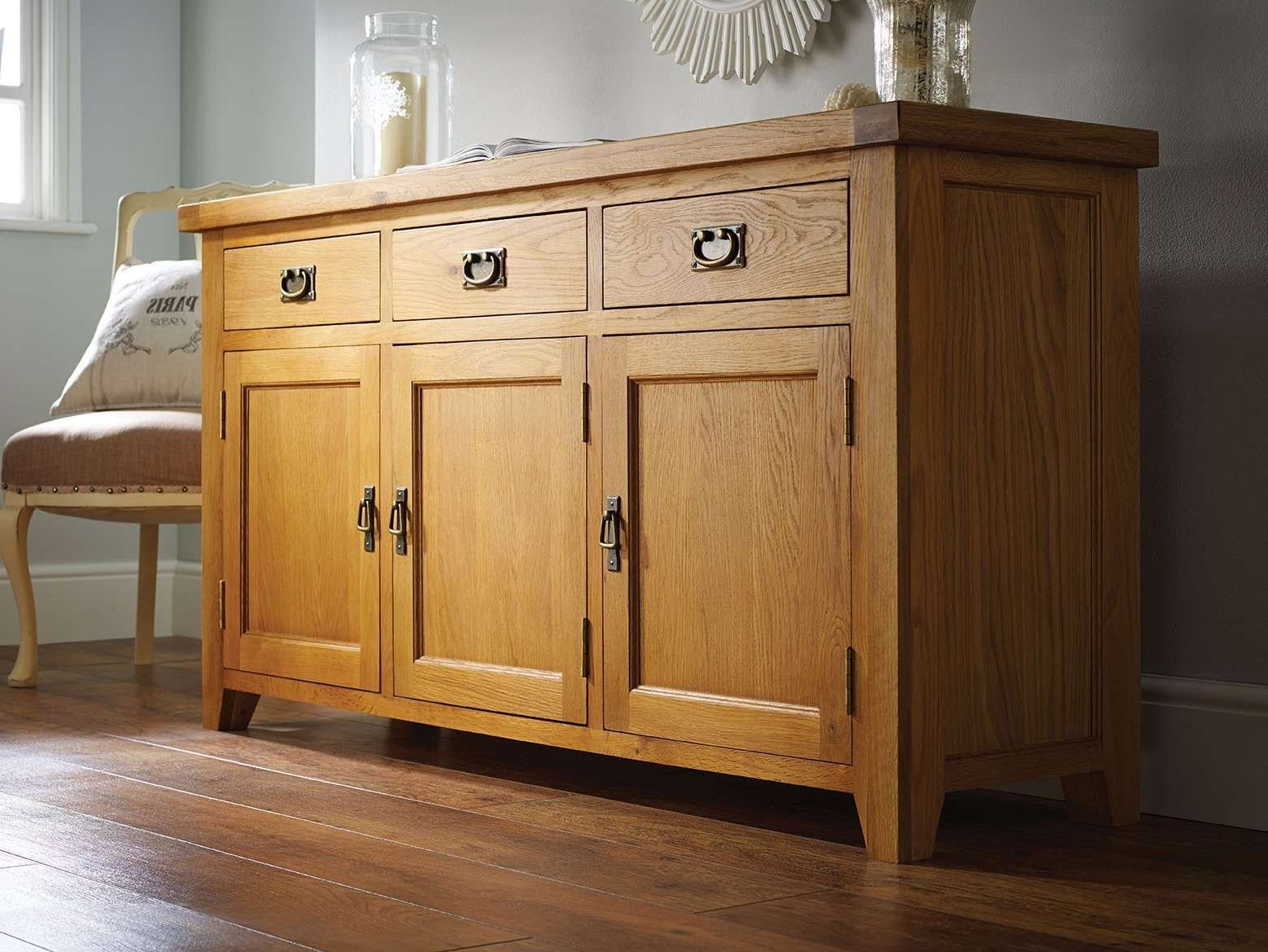 Farmhouse Country Oak Large Oak Sideboard – Just £399 – Youtube With Farmhouse Sideboards (View 9 of 20)