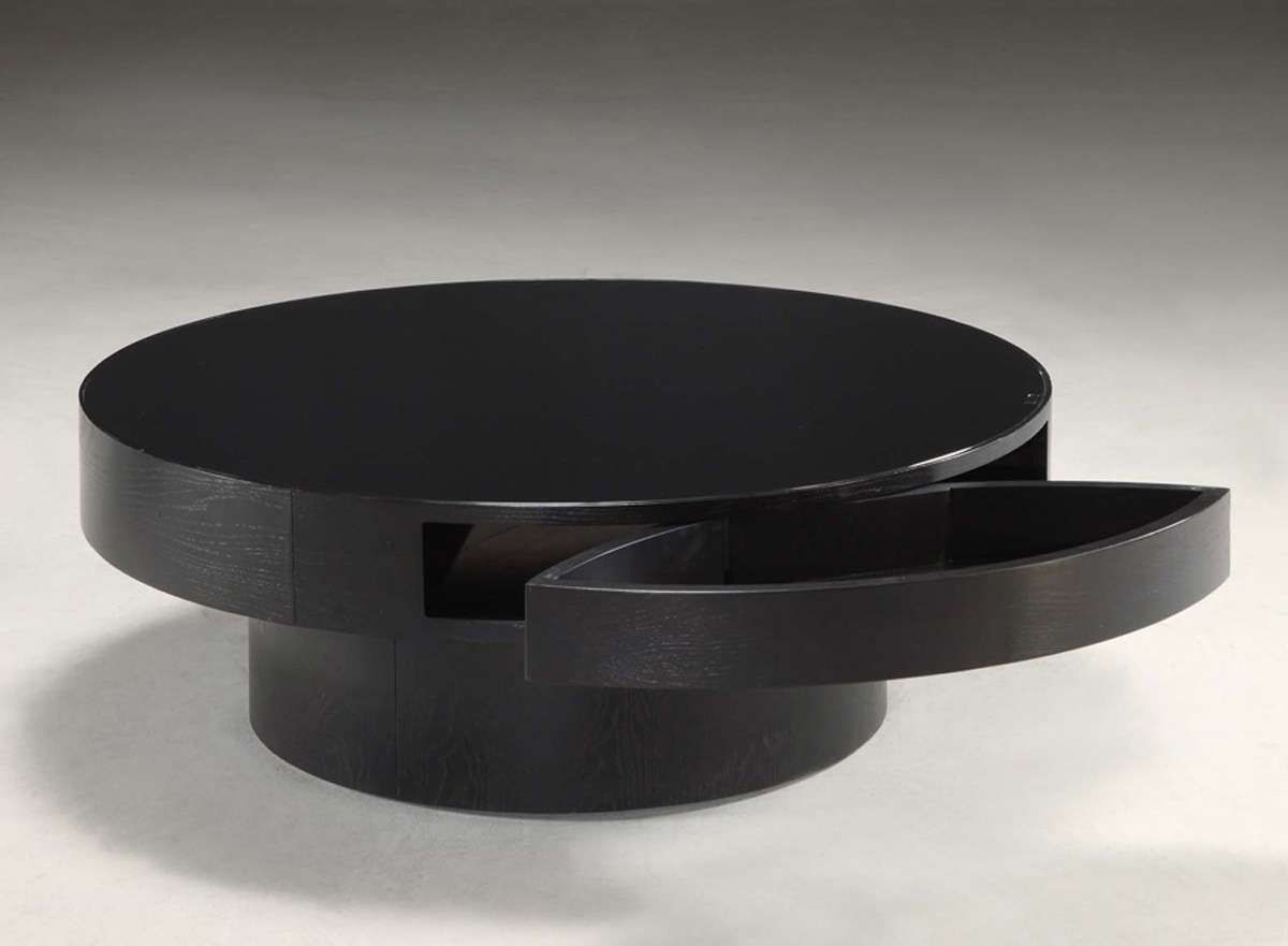 Fashionable Black Circle Coffee Tables Pertaining To Coffee Tables Ideas: Best Black Round Coffee Table Sets Small (View 10 of 20)