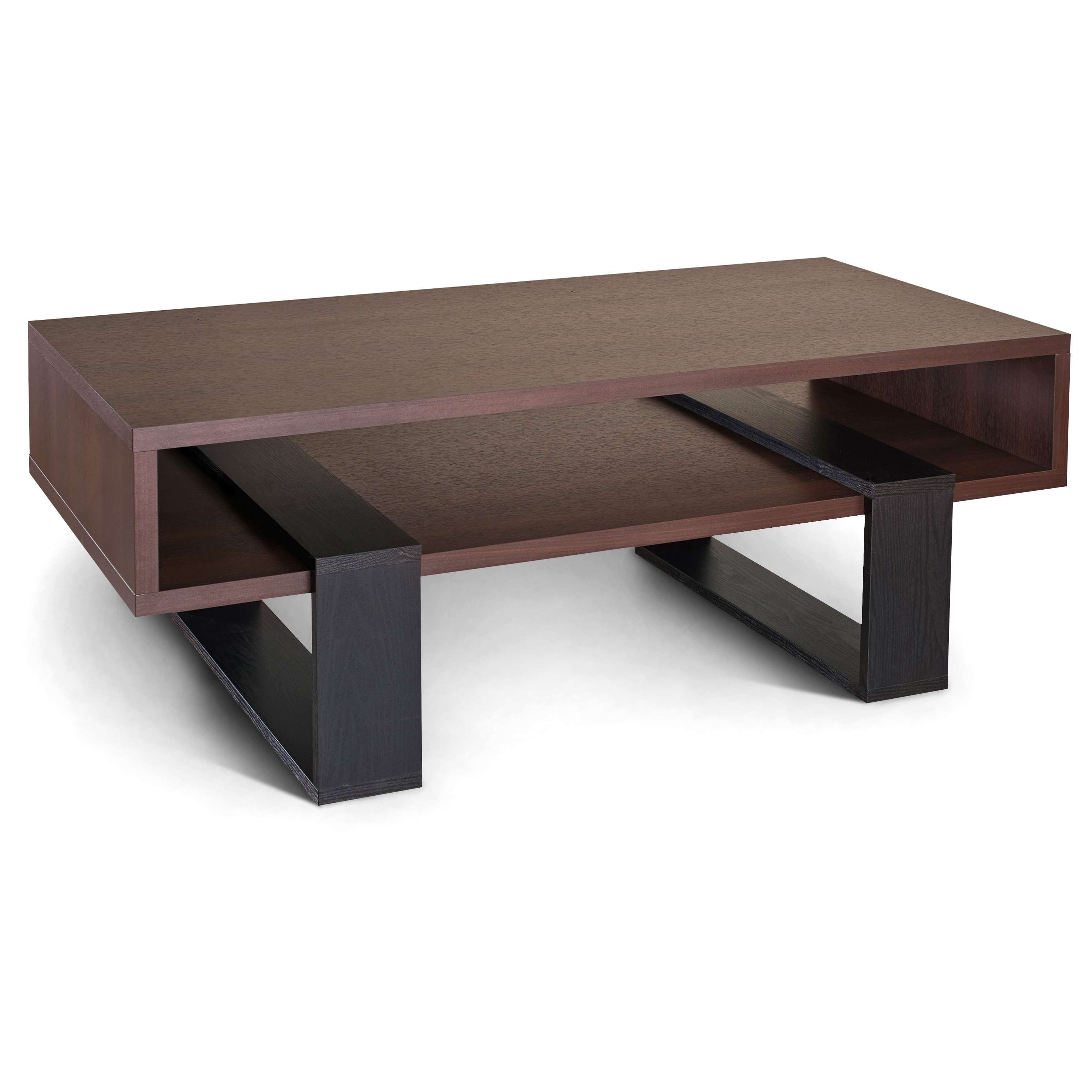 Fashionable Black Coffee Tables With Furniture Of America Fayth Dark Walnut/ Black Coffee Table – Free (View 10 of 20)