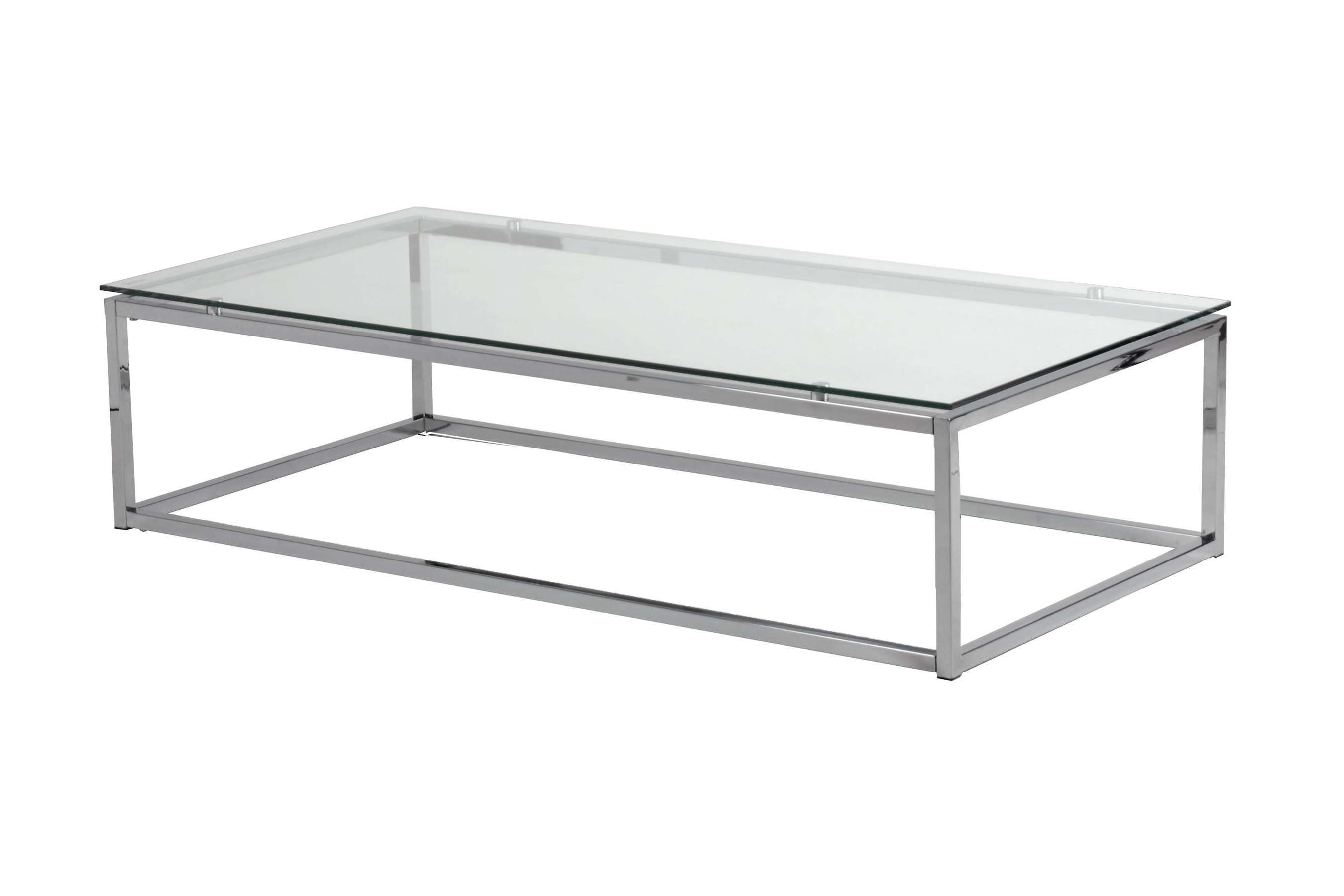 Fashionable Glass And Metal Coffee Tables Within Glass Display Large Square Glass And Metal Coffee Tables Table (Gallery 19 of 20)