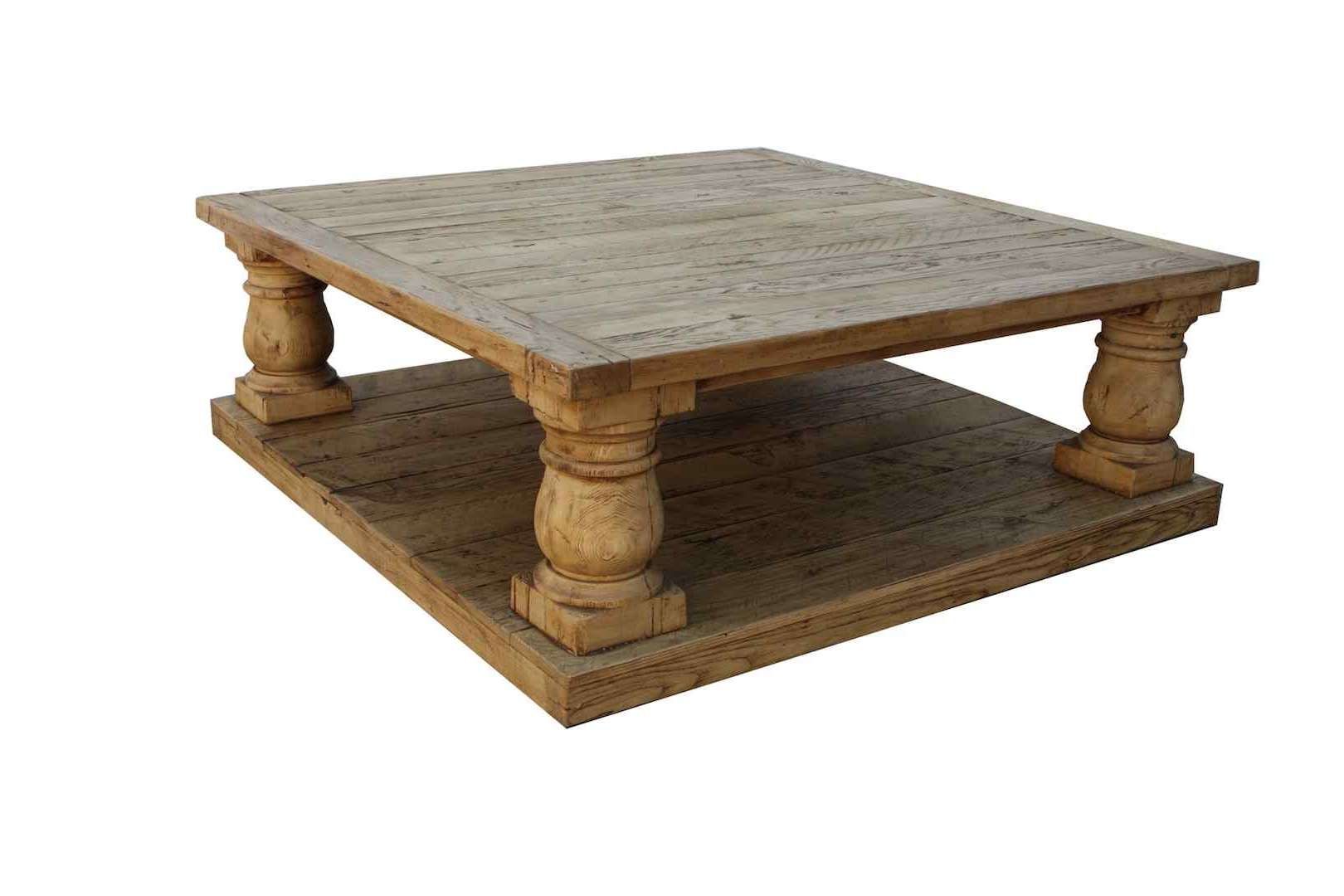 Fashionable Square Wooden Coffee Table Within Square Wood Coffee Table For Natural Ambience Of Living Room (View 11 of 20)