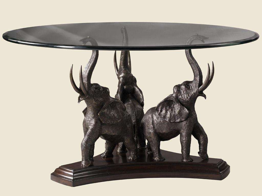 Favorite Elephant Coffee Tables Regarding Glass Elephant Table – Home Design Ideas And Pictures (View 9 of 20)