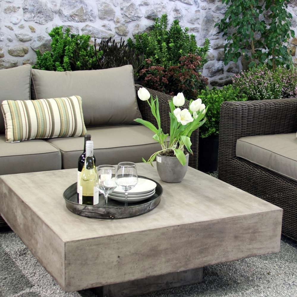 Floating Sq. Coffee Table: Modern Outdoor Furniture (Gallery 19 of 20)