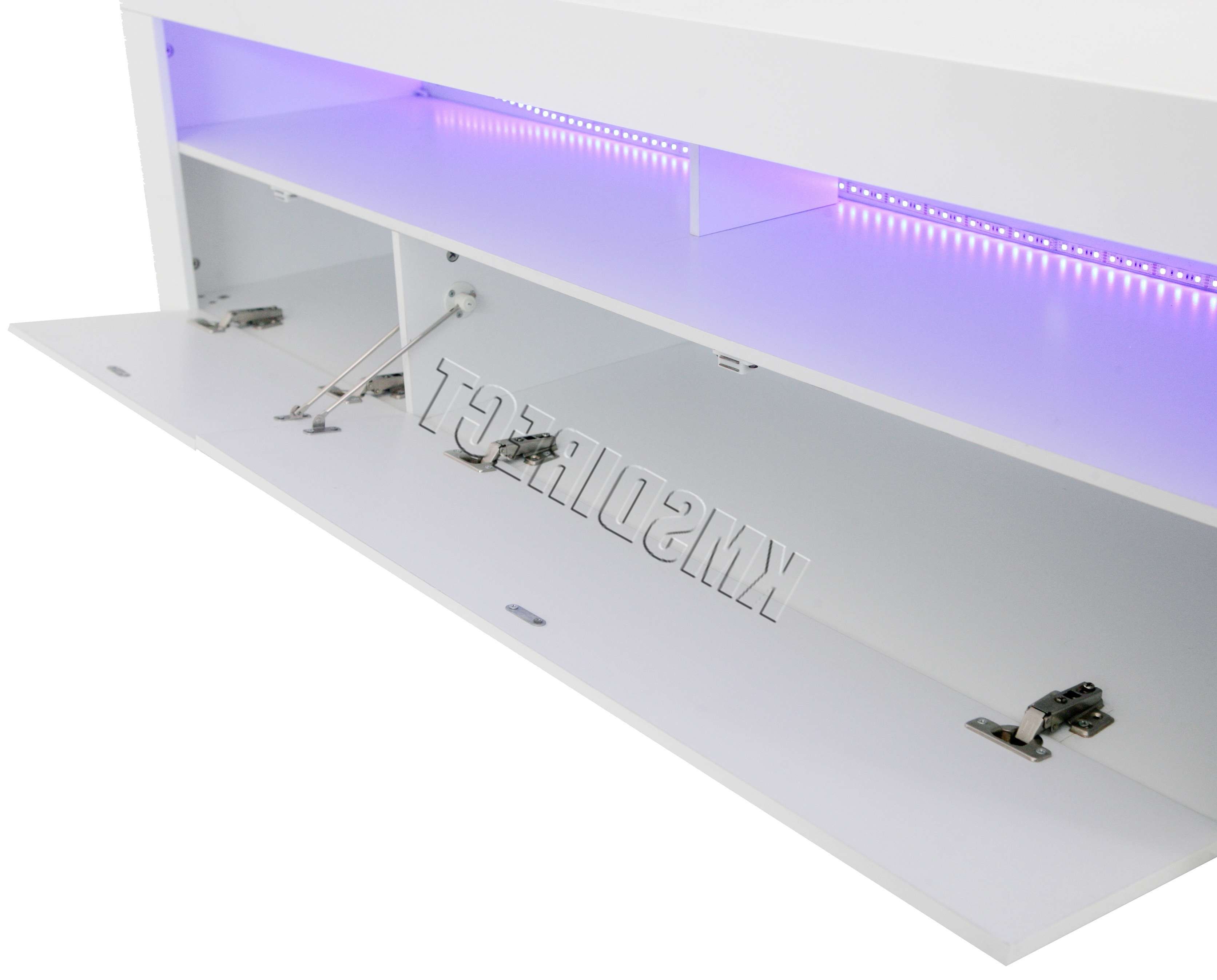 Foxhunter High Gloss Matt Tv Cabinet Unit Stand White Rgb Led With Regard To Tv Cabinets Gloss White (View 9 of 20)