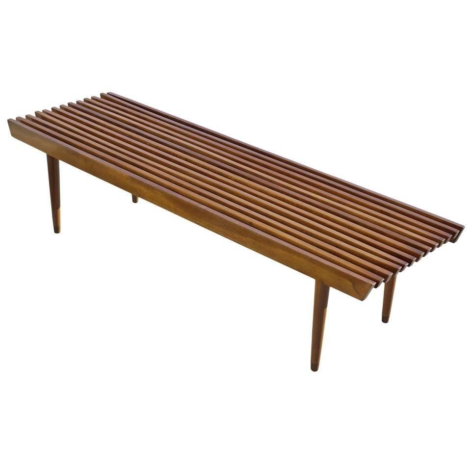 George Nelson Style Wood Slat Bench And Coffee Table At 1stdibs For Most Recent Nelson Coffee Tables (View 8 of 20)