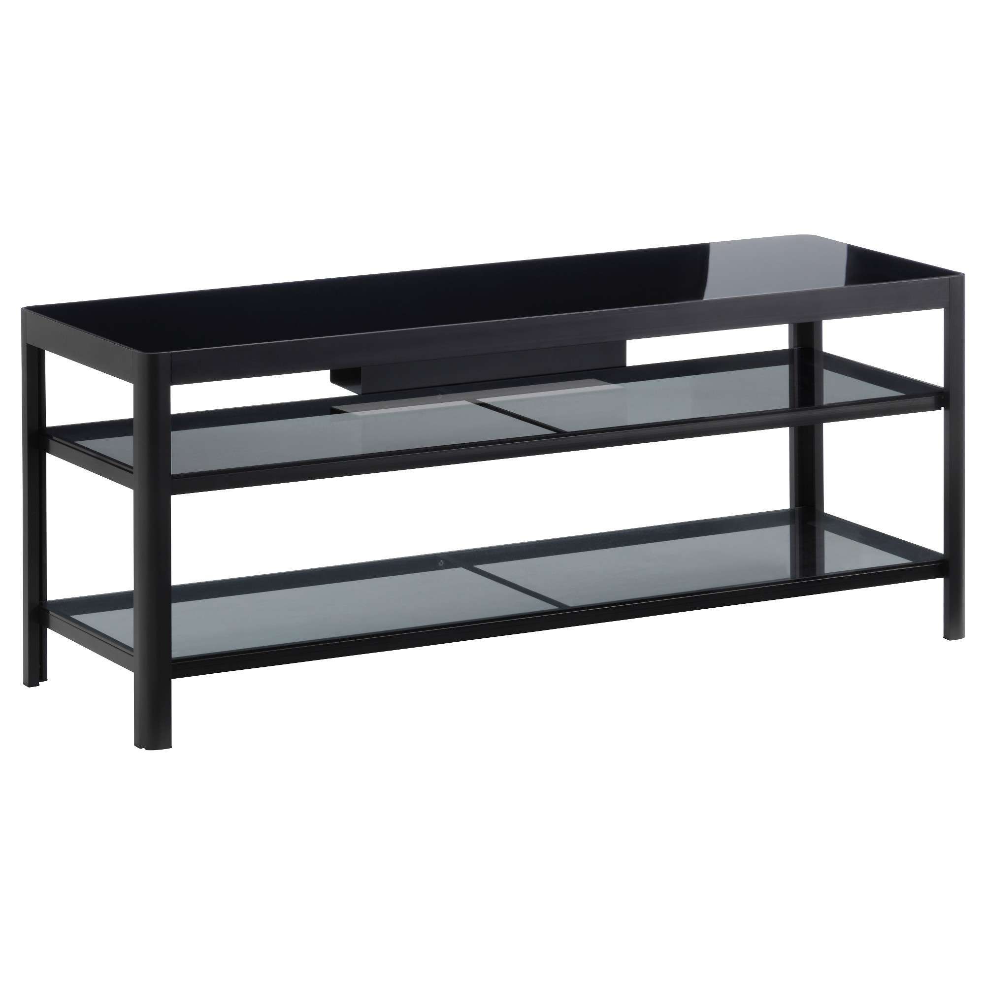 Gettorp Tv Unit – Black/black – Ikea In Black Glass Tv Cabinets (View 14 of 20)