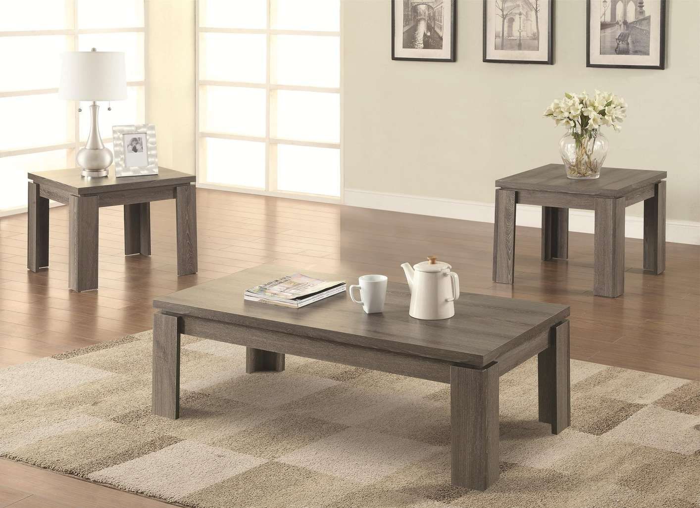 Grey Wood Coffee Table Set – Steal A Sofa Furniture Outlet Los With Favorite Grey Wood Coffee Tables (View 1 of 20)