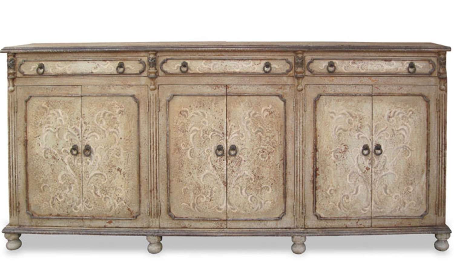 Hand Painted Torch Narrow Sideboard Mocha | Furniture, Finds And More Regarding Hand Painted Sideboards (View 1 of 20)