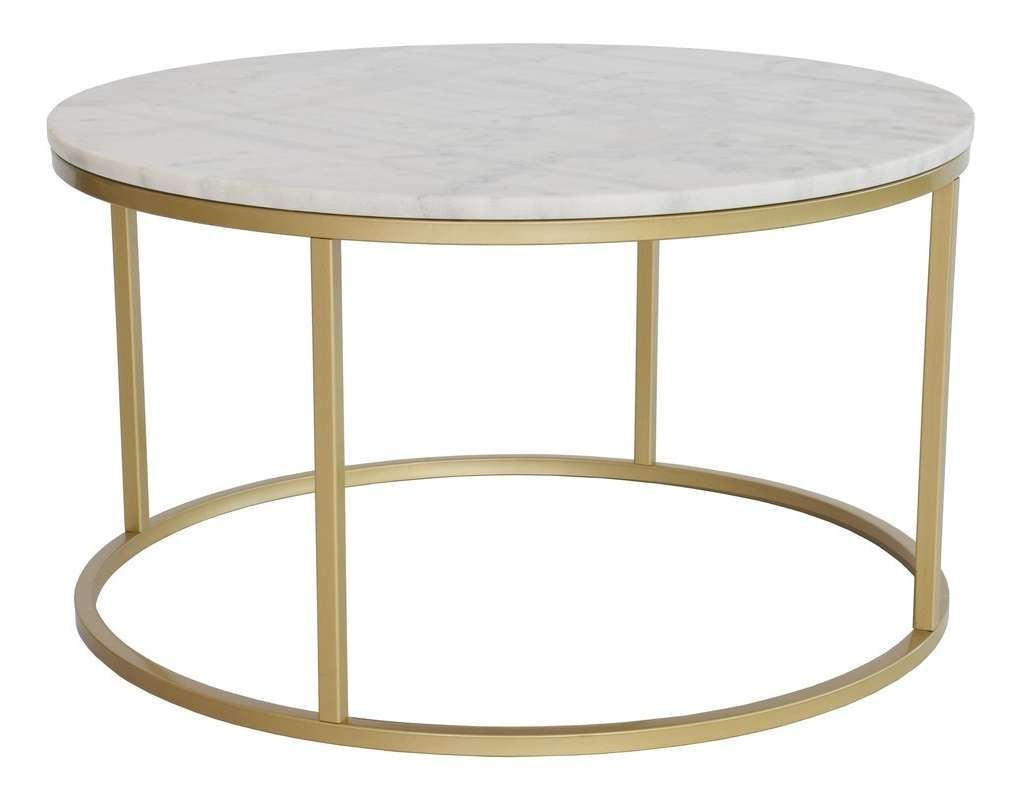 Hazelwood Home Marble Round Coffee Table & Reviews (View 1 of 20)