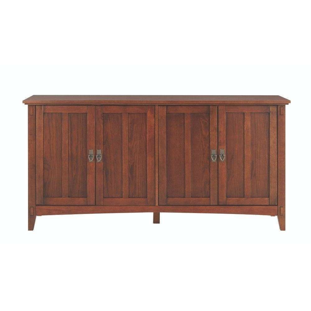 Home Decorators Collection Artisan Medium Oak Buffet Sk18514 Mo Regarding Wooden Sideboards And Buffets (View 17 of 20)