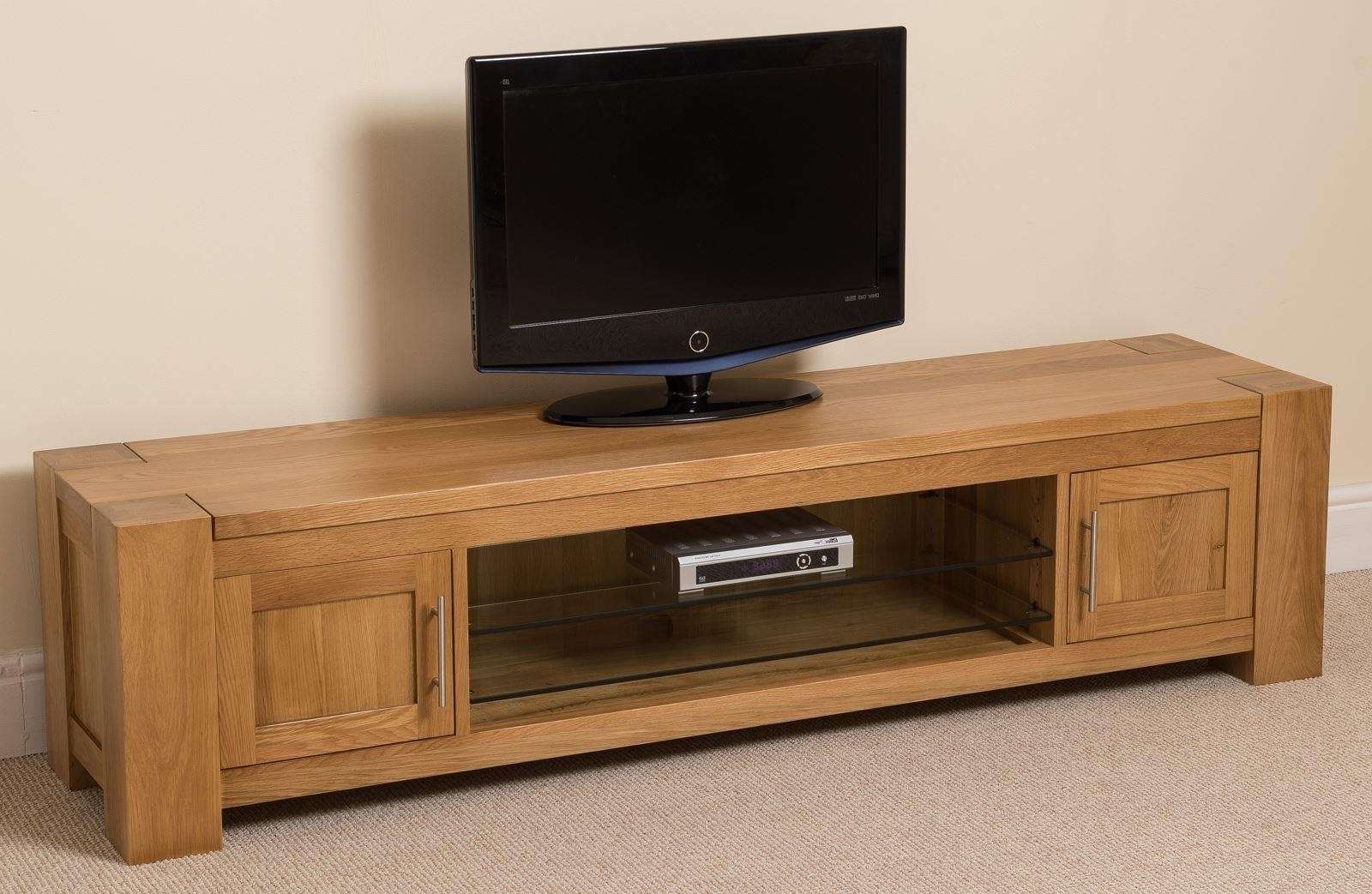 Kuba Solid Widescreen Tv Cabinet | Oak Furniture King Within Widescreen Tv Cabinets (View 1 of 20)