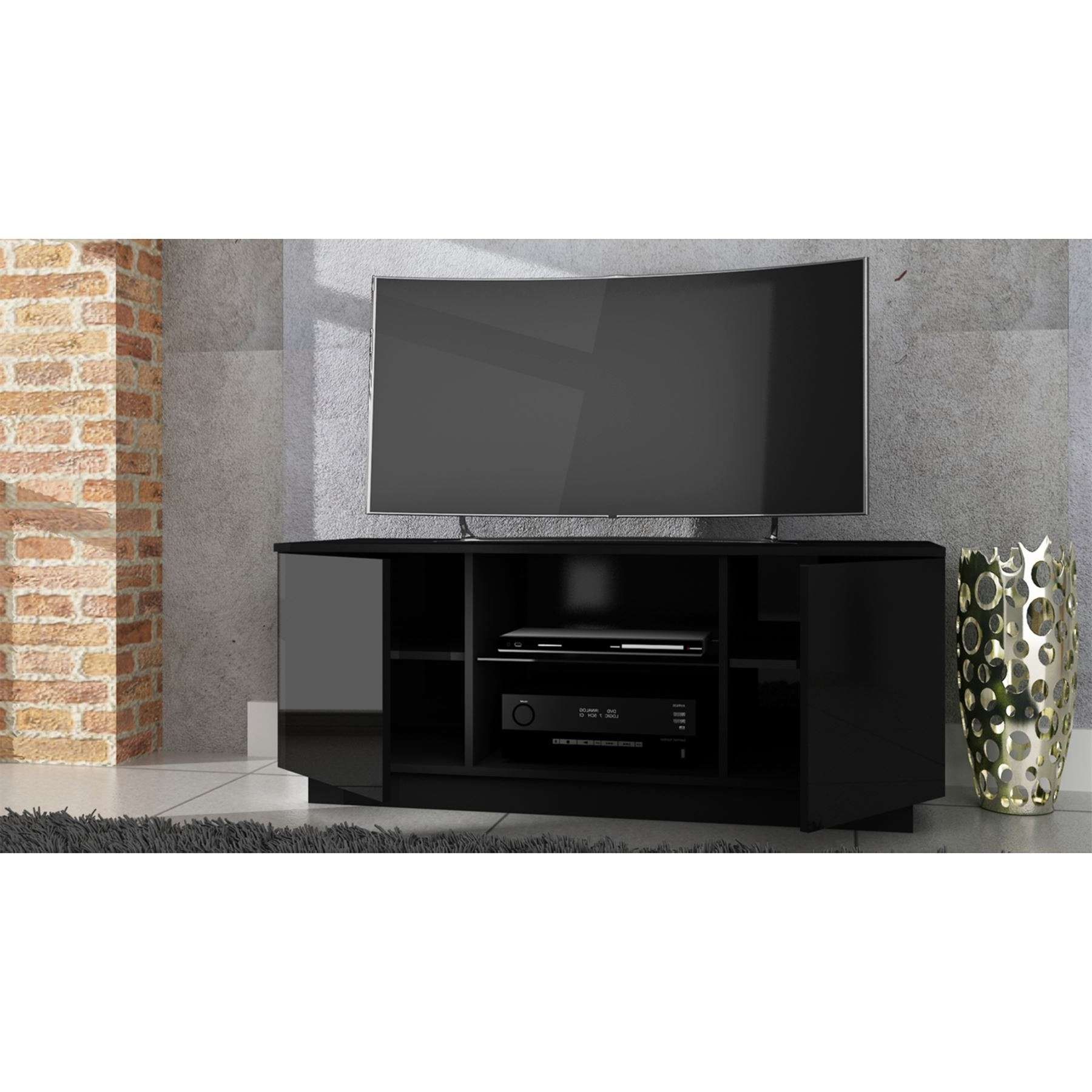 Lima High Gloss Tv Stand Cabinet Entertainment Unit Suitable Up To With Regard To High Gloss Tv Cabinets (View 4 of 20)