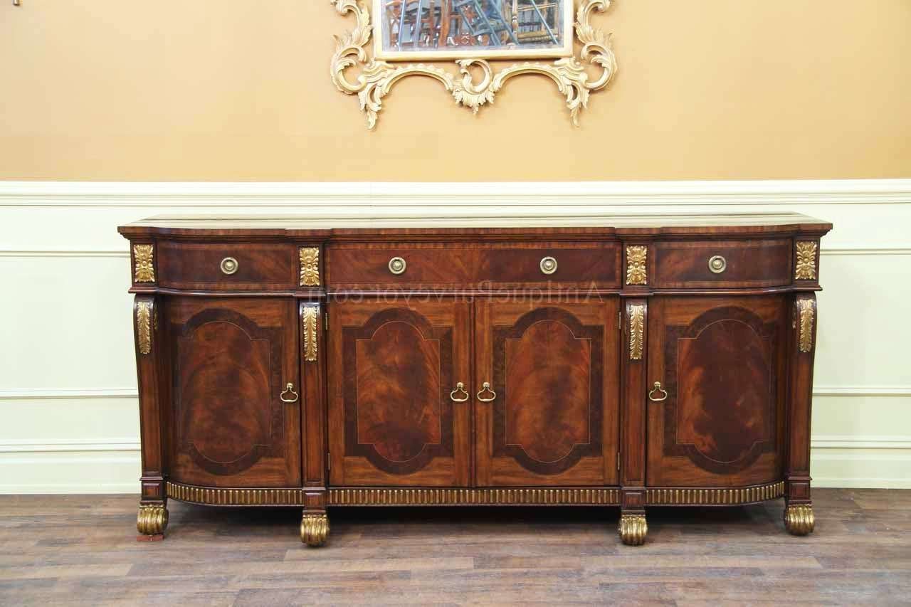 Mahogany Sideboard With Gold Leaf Accents For The Dining Room Inside Mahogany Sideboards Buffets (Gallery 19 of 20)