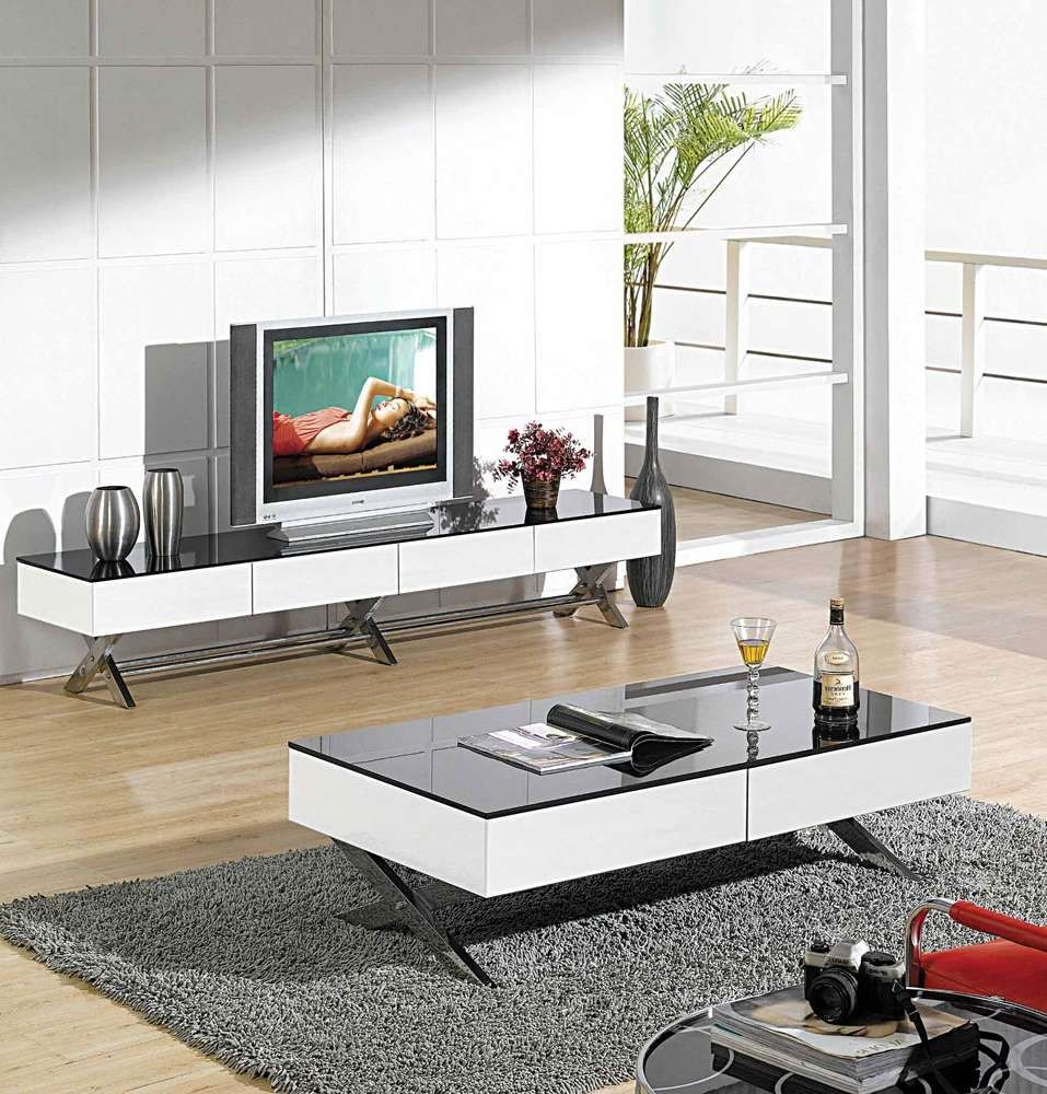 Modern Glossy White Tv Stand Cr059 | Tv Stands Intended For Tv Cabinets And Coffee Table Sets (View 8 of 20)