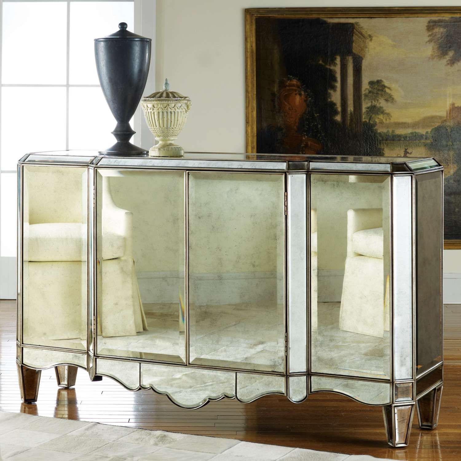 Modern History Home Mirrored Sideboard Intended For Mirrored Buffet Sideboards (View 1 of 20)