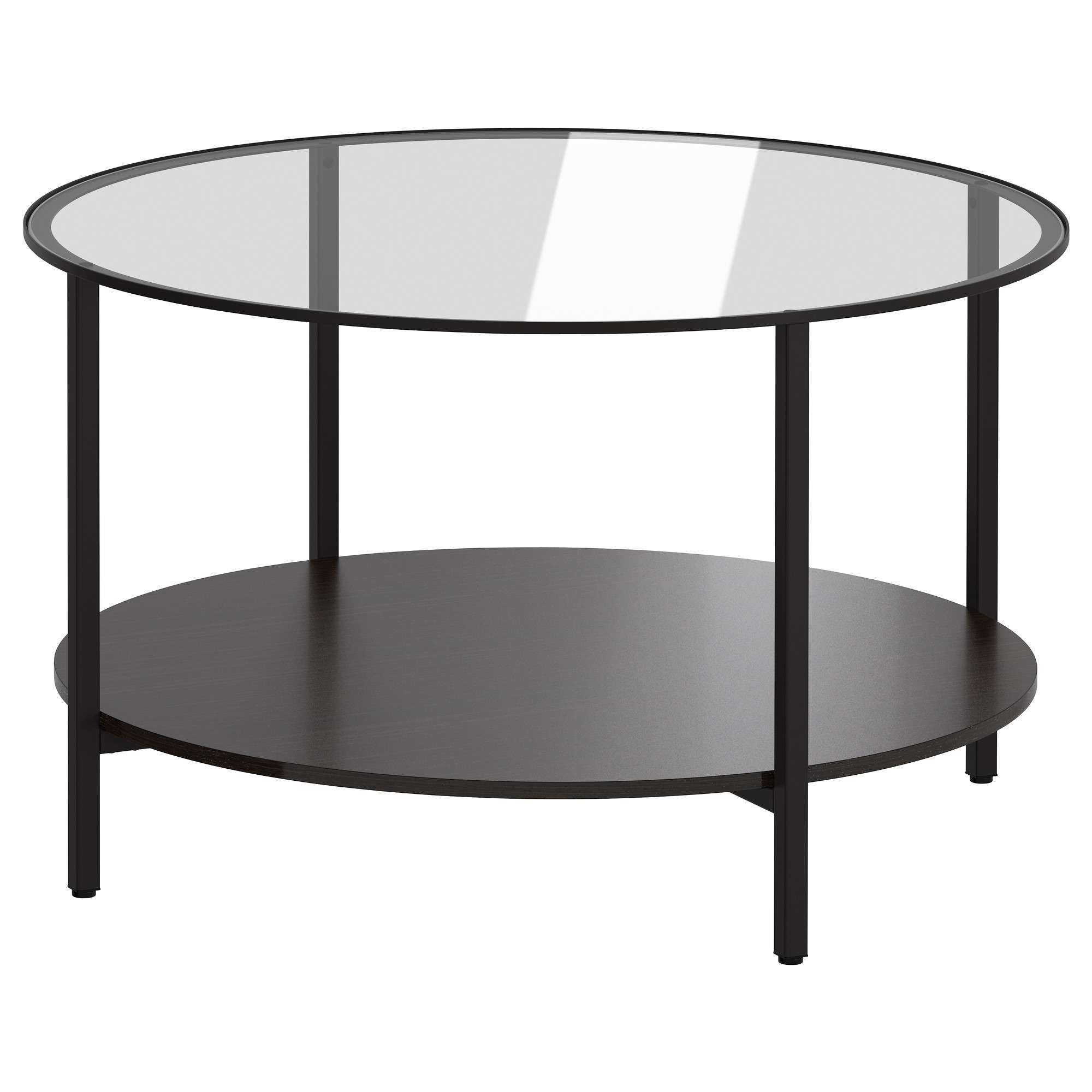 Most Current Glass Circular Coffee Tables Inside Vittsjö Coffee Table – Black Brown/glass – Ikea (View 6 of 20)