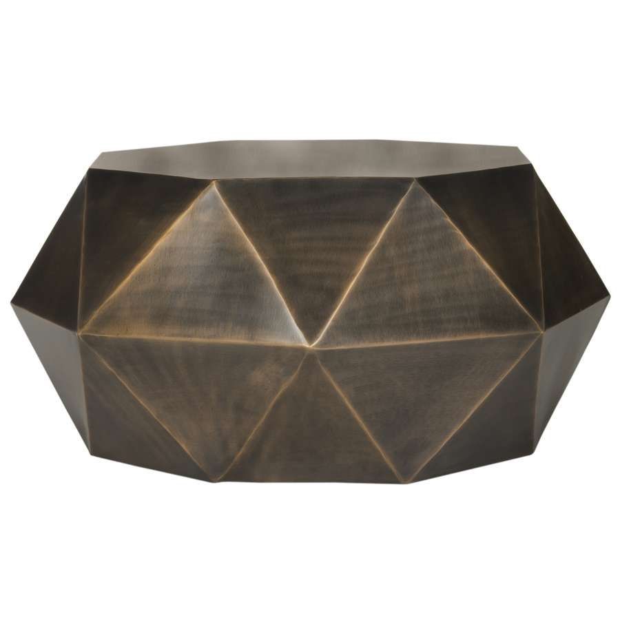 Most Current Metal Round Coffee Tables Throughout Shop Safavieh Astrid Metal Round Coffee Table At Lowes (View 9 of 20)
