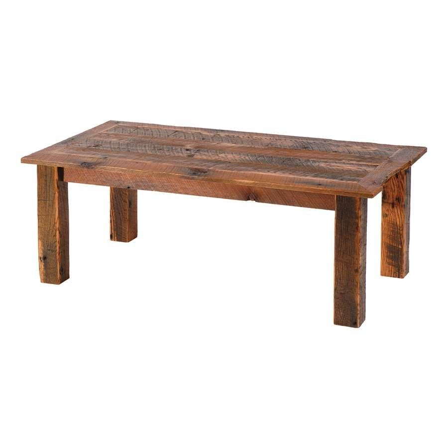 Most Current Oak Furniture Coffee Tables Pertaining To Shop Fireside Lodge Furniture Barn Oak Coffee Table At Lowes (View 10 of 20)
